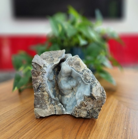 Volcanic agate specimen, 6.2" Raw Volcano agate freeform,