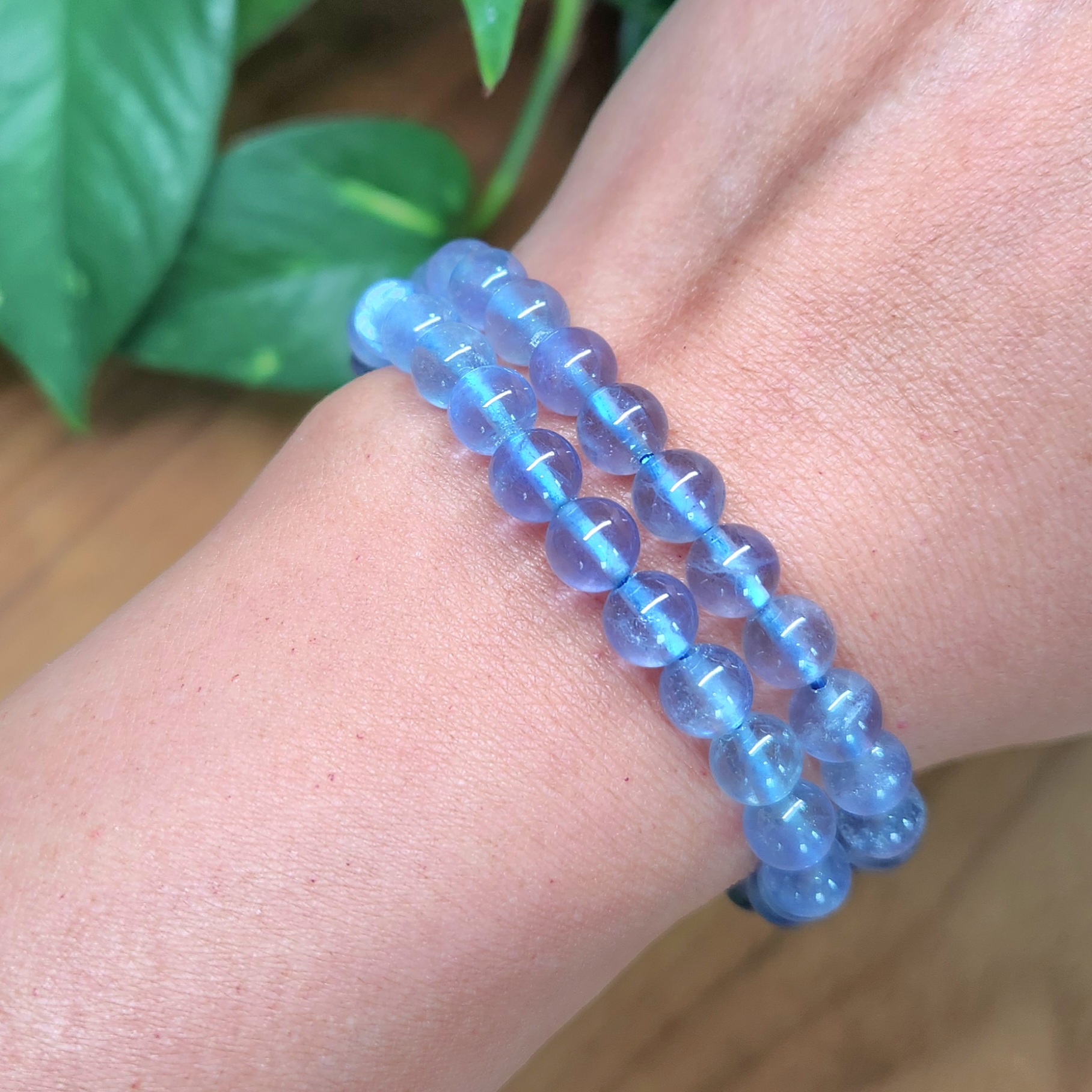 Blue Fluorite Bracelet • 7mm beads