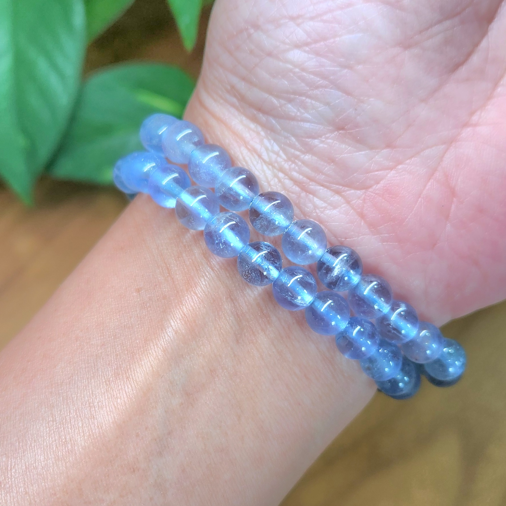 Blue Fluorite Bracelet • 7mm beads