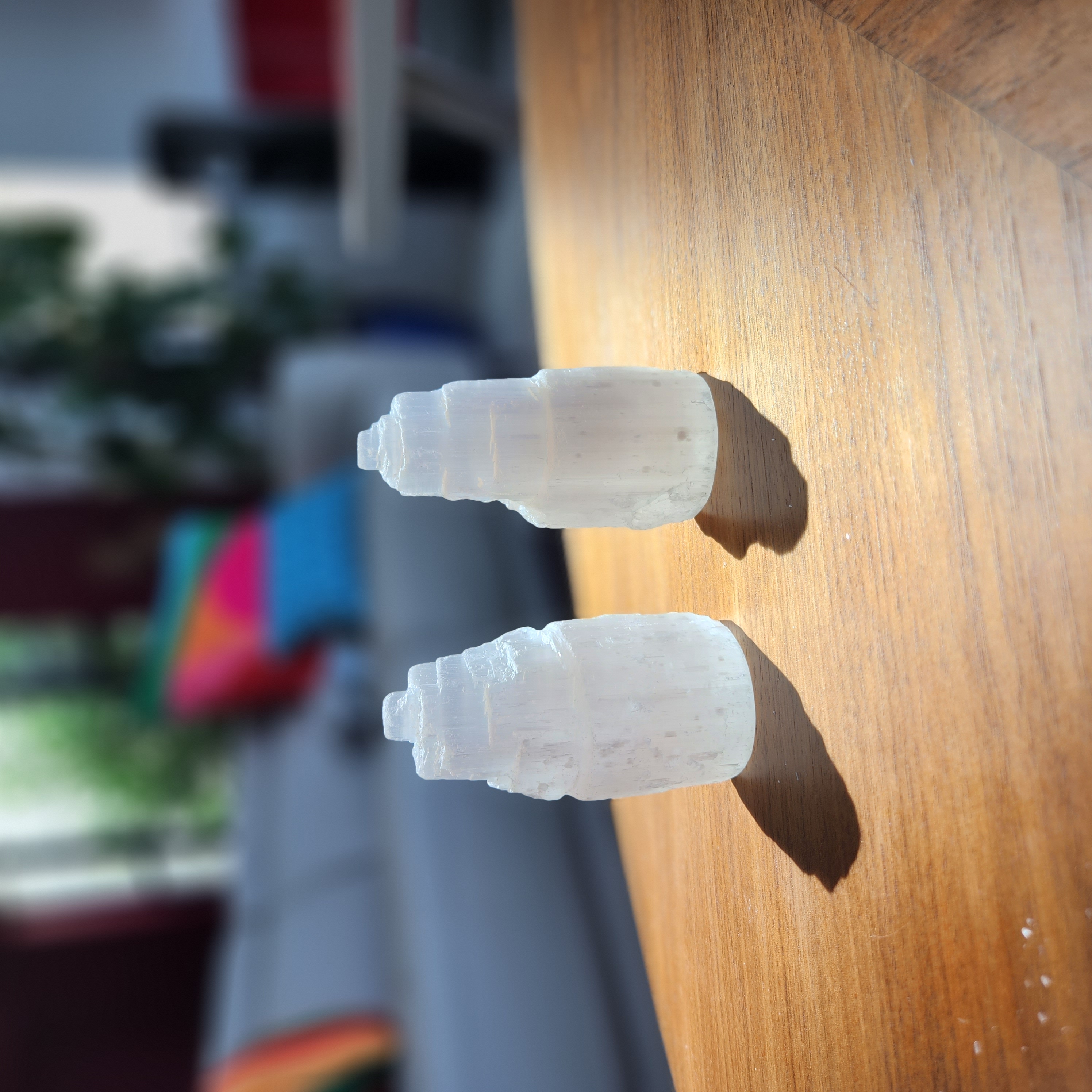 Selenite Tower • Satin Spar Tower • Selenite sky scrapper tower point - With or Without light base