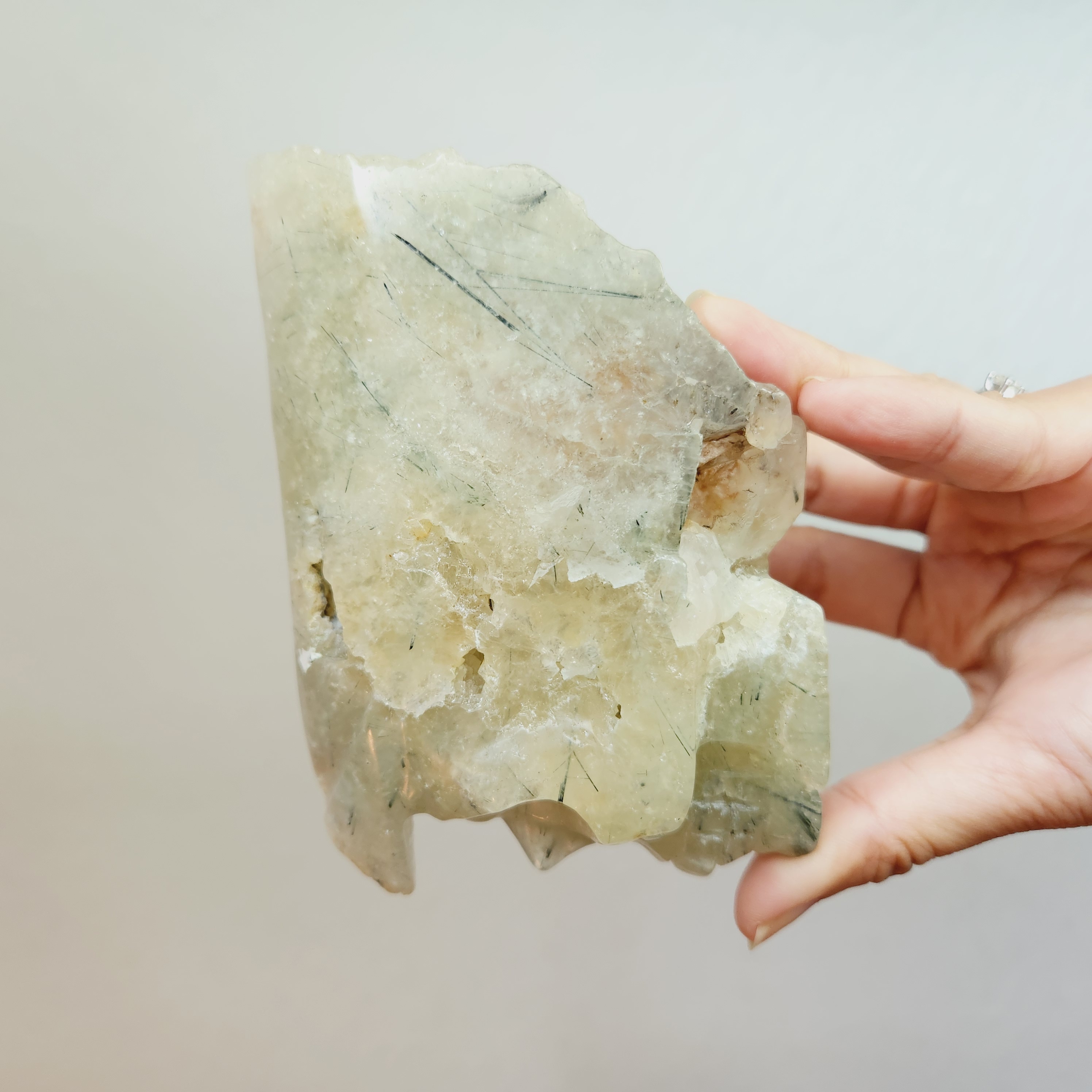 Prehnite skull • 4.5" Unique Rare Skull