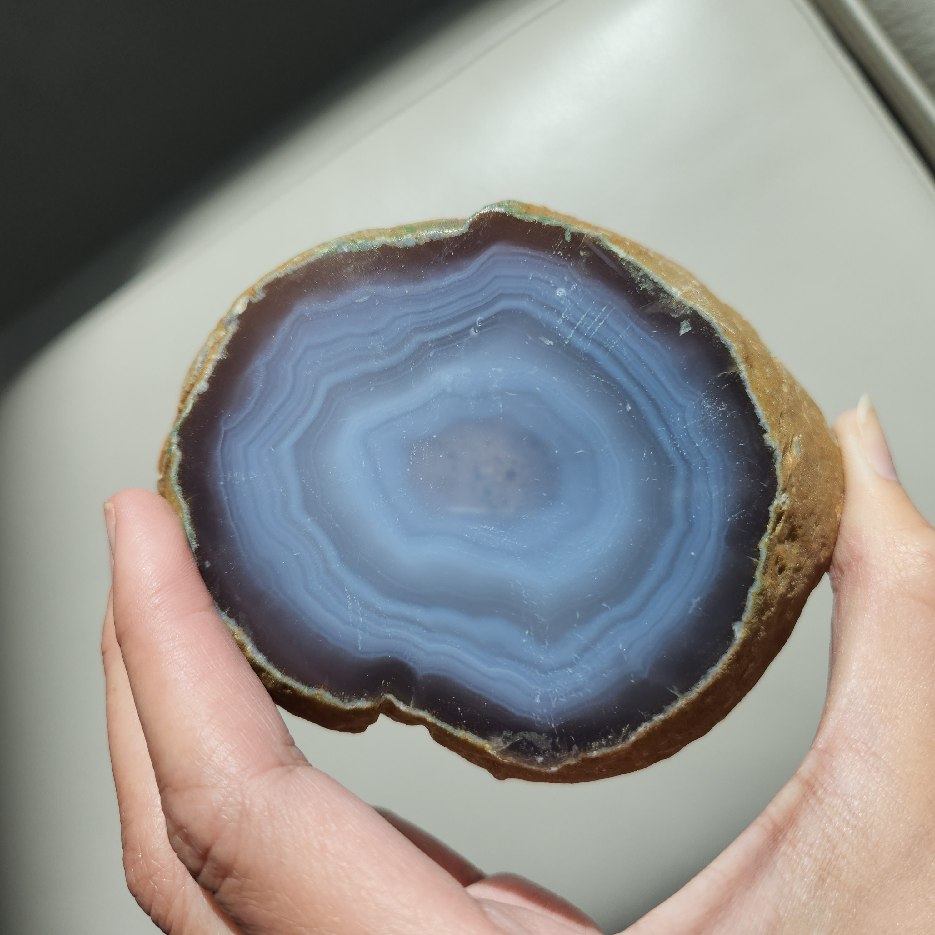 Agate Enhydro • Enhydro crystal - Clear Large MOVING water bubble