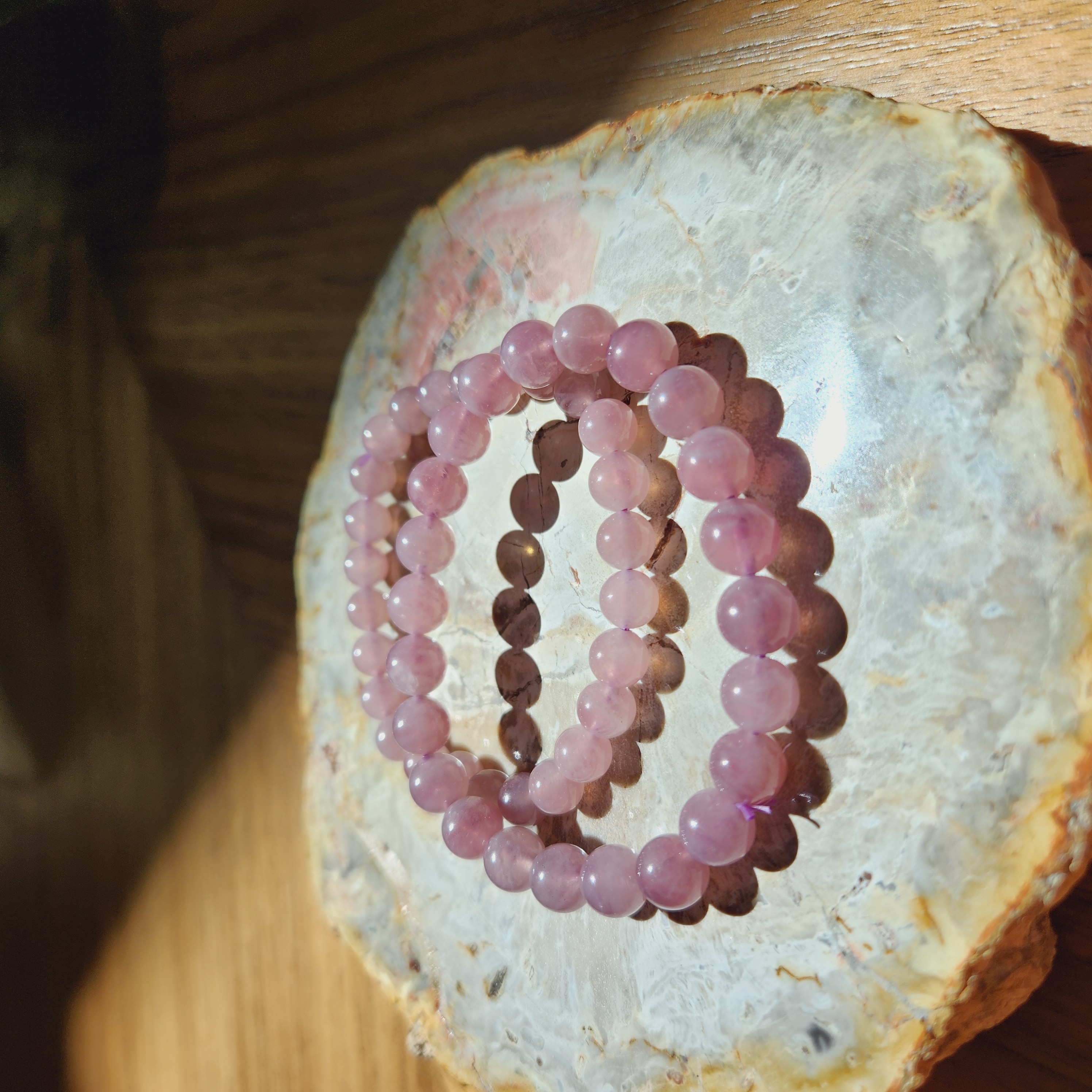 Lavender Rose Quartz bracelet - Lavender quartz bracelet