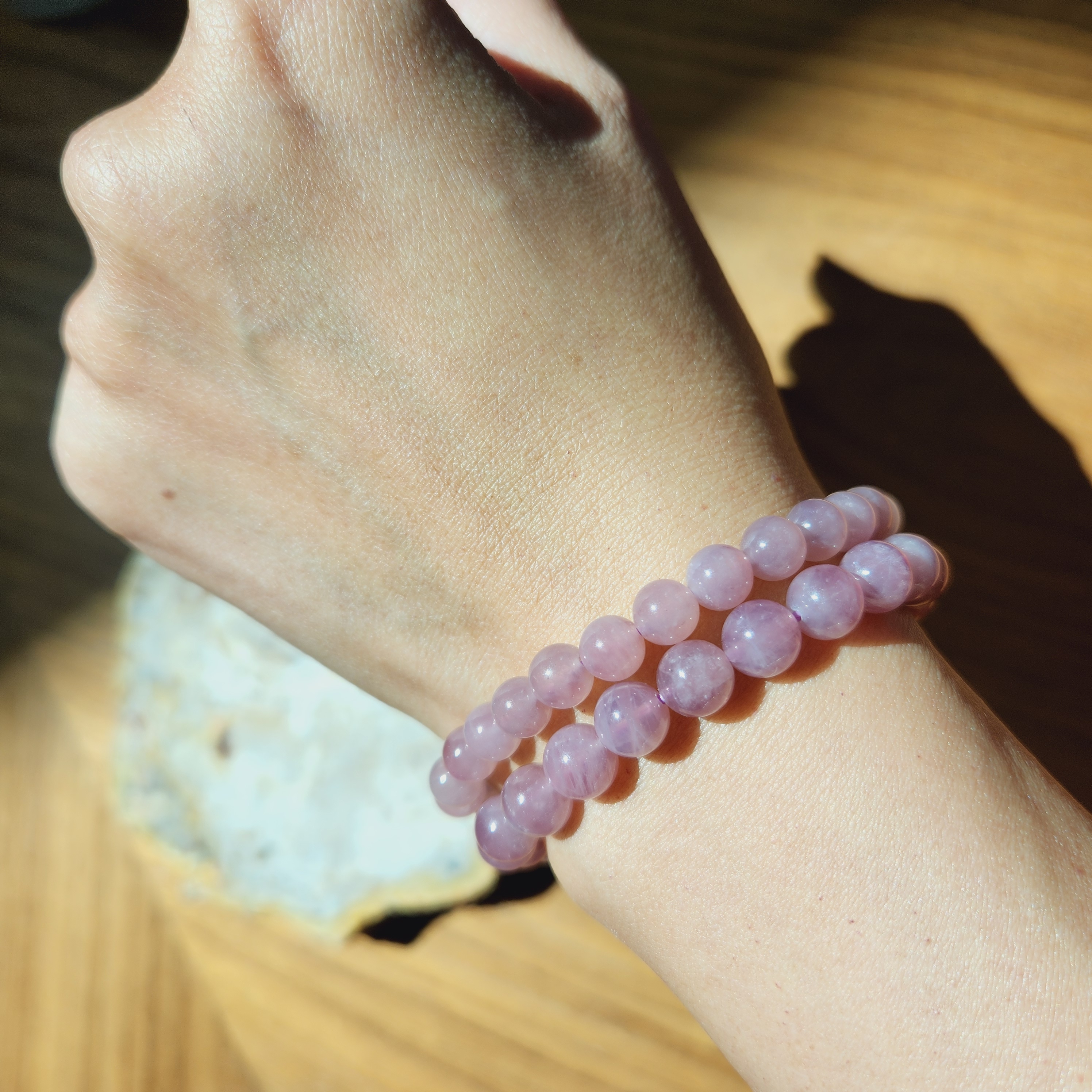 Lavender Rose Quartz bracelet - Lavender quartz bracelet