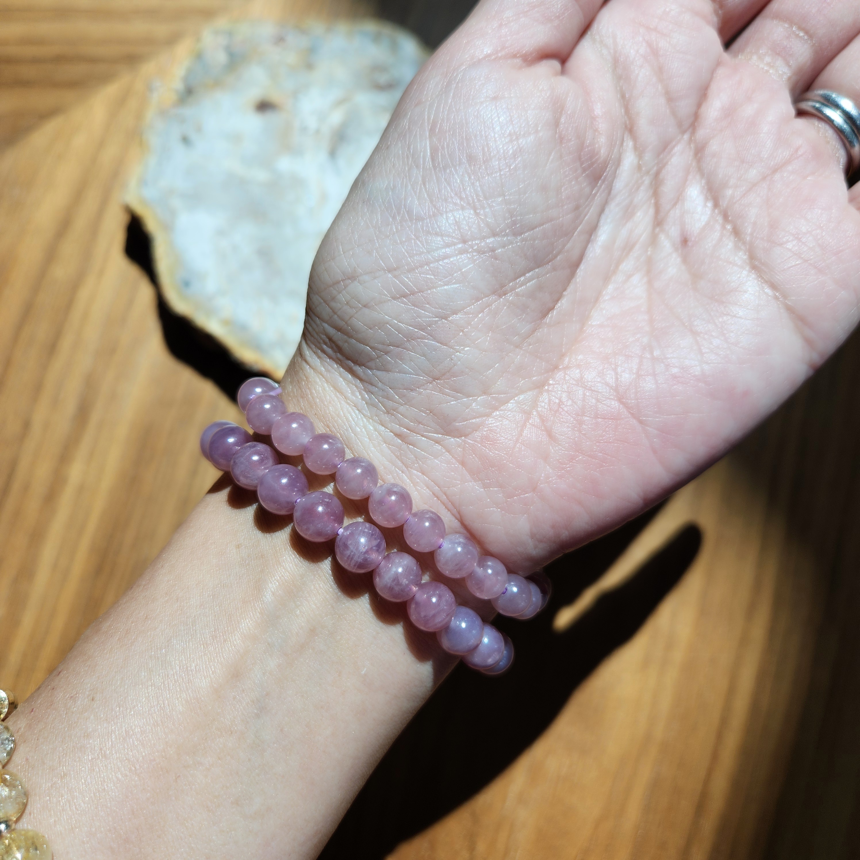 Lavender Rose Quartz bracelet - Lavender quartz bracelet