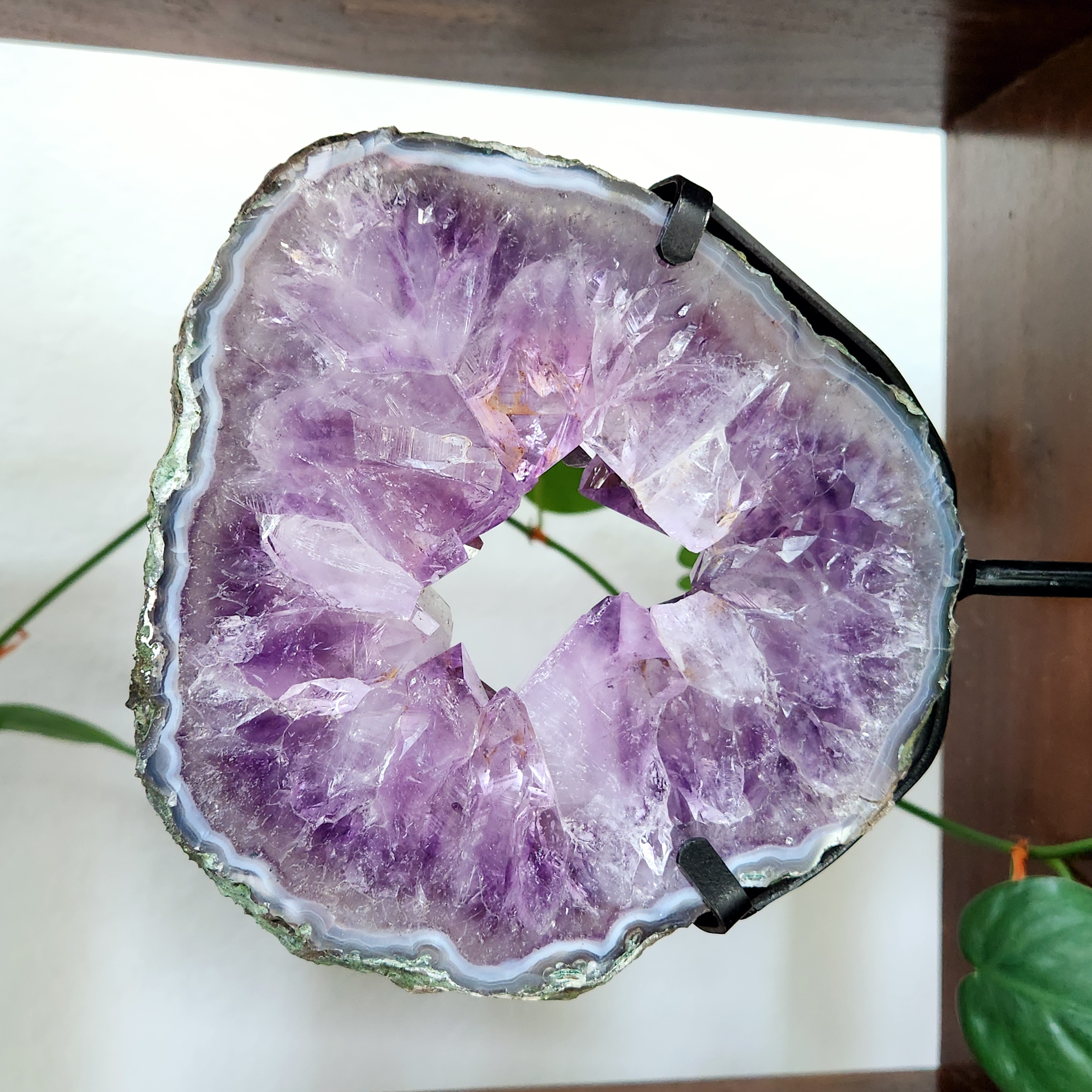Amethyst Portal • 10" Amethyst Specimen • Amethyst mineral• Amethyst Crystal Portal on stand - Crystal Home Decoration Gift