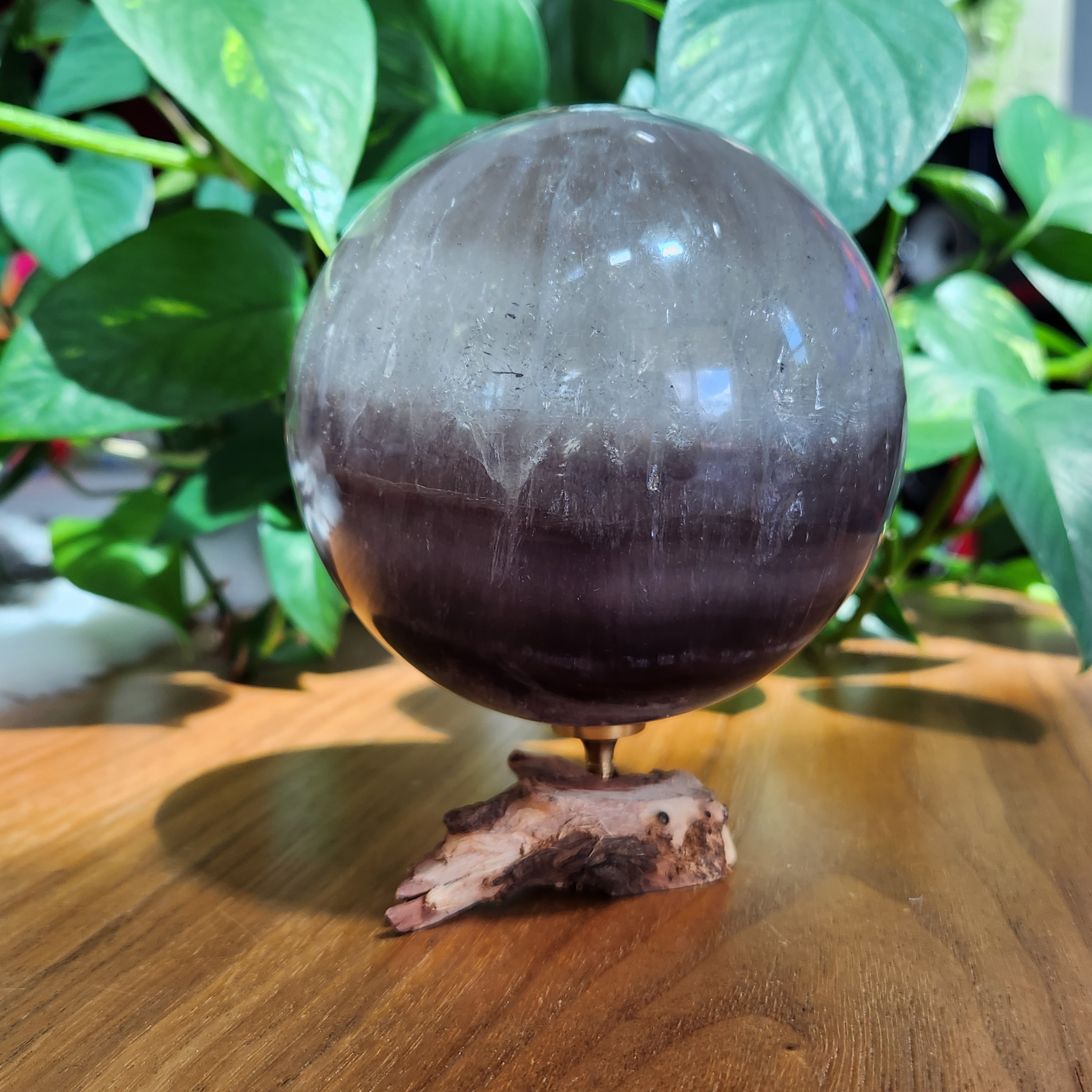 Mica Fluorite sphere • Rare 4" Extremely sparkly all round Fluorite Mica crystal sphere => get in touch if you would like a video of this stunning sphere!