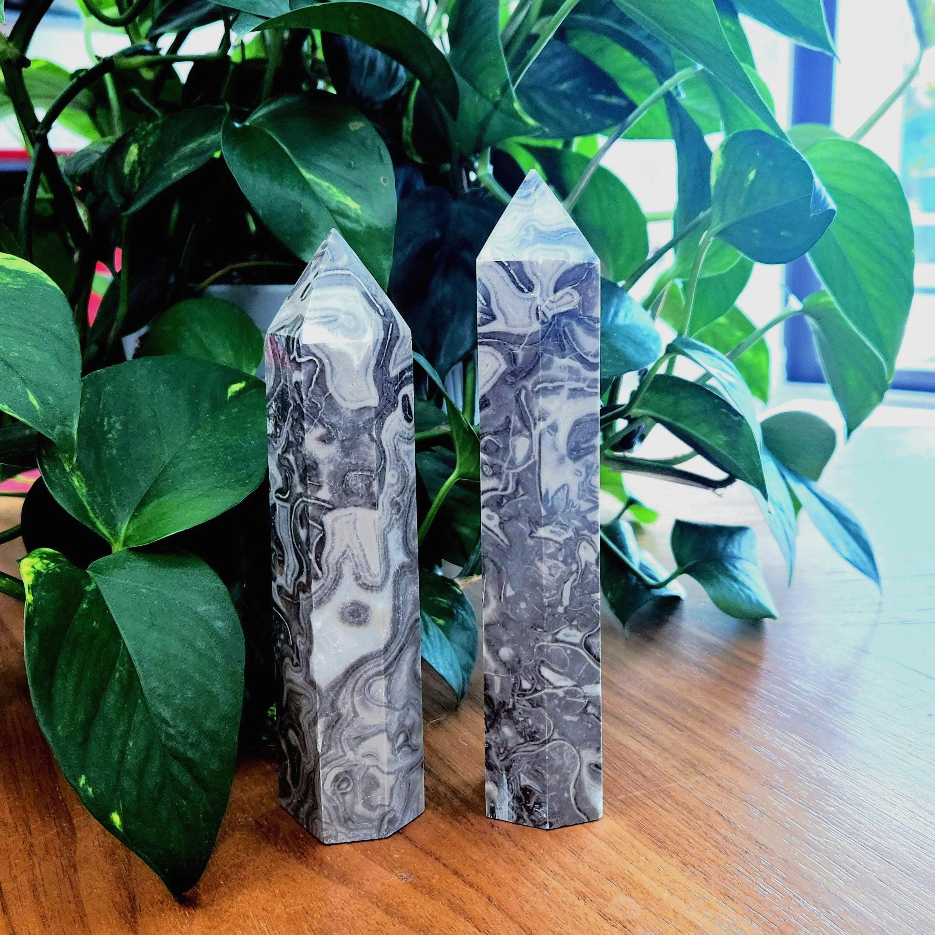 Picasso Jasper crystal point • 6" crystal Jasper Point