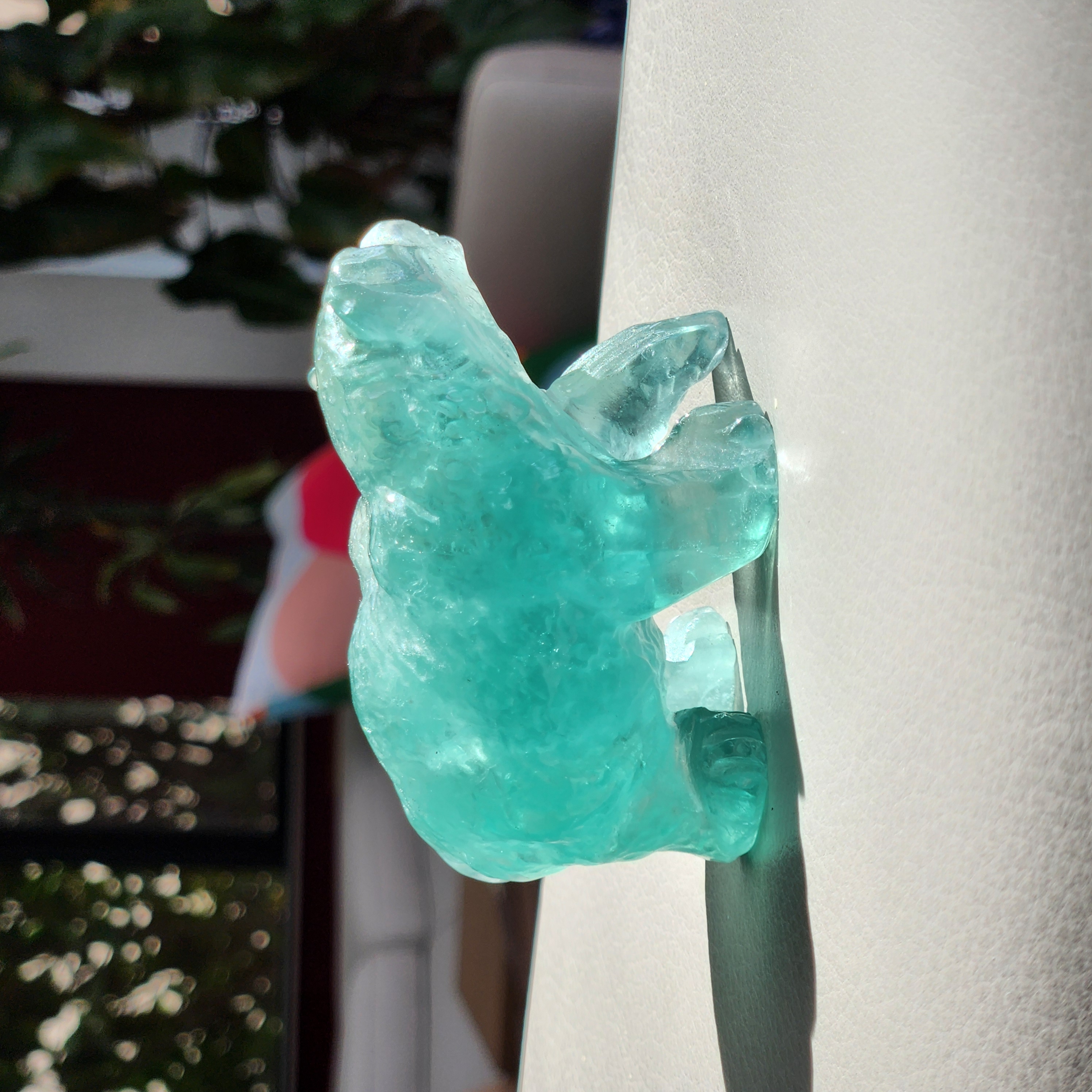 Fluorite Bear •  3.3" Green Fluorite Bear Crystal Carving • High Grade Fluorite Bear •  crystal gift idea home decoration