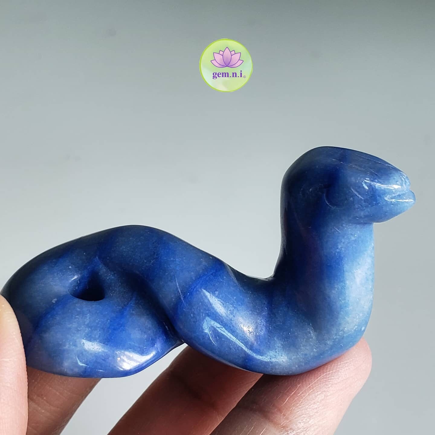 Snake crystal carving • Blue Aventurine snake, Que Sera snake, Picasso Jasper Snake 