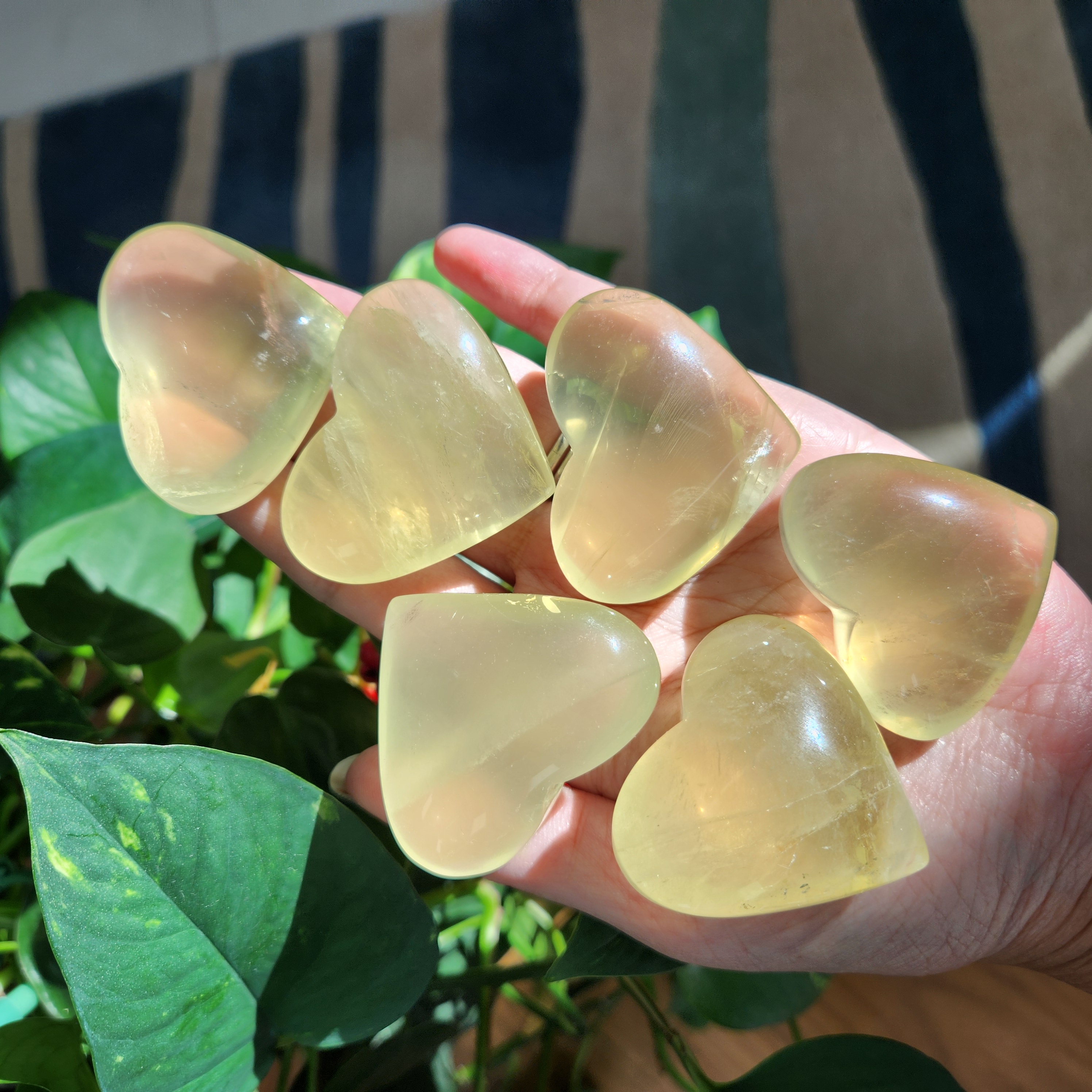 Citrine Heart • 2" Natural Citrine Crystal Heart carving with starlight • Citrine Crystal Home Decoration gift