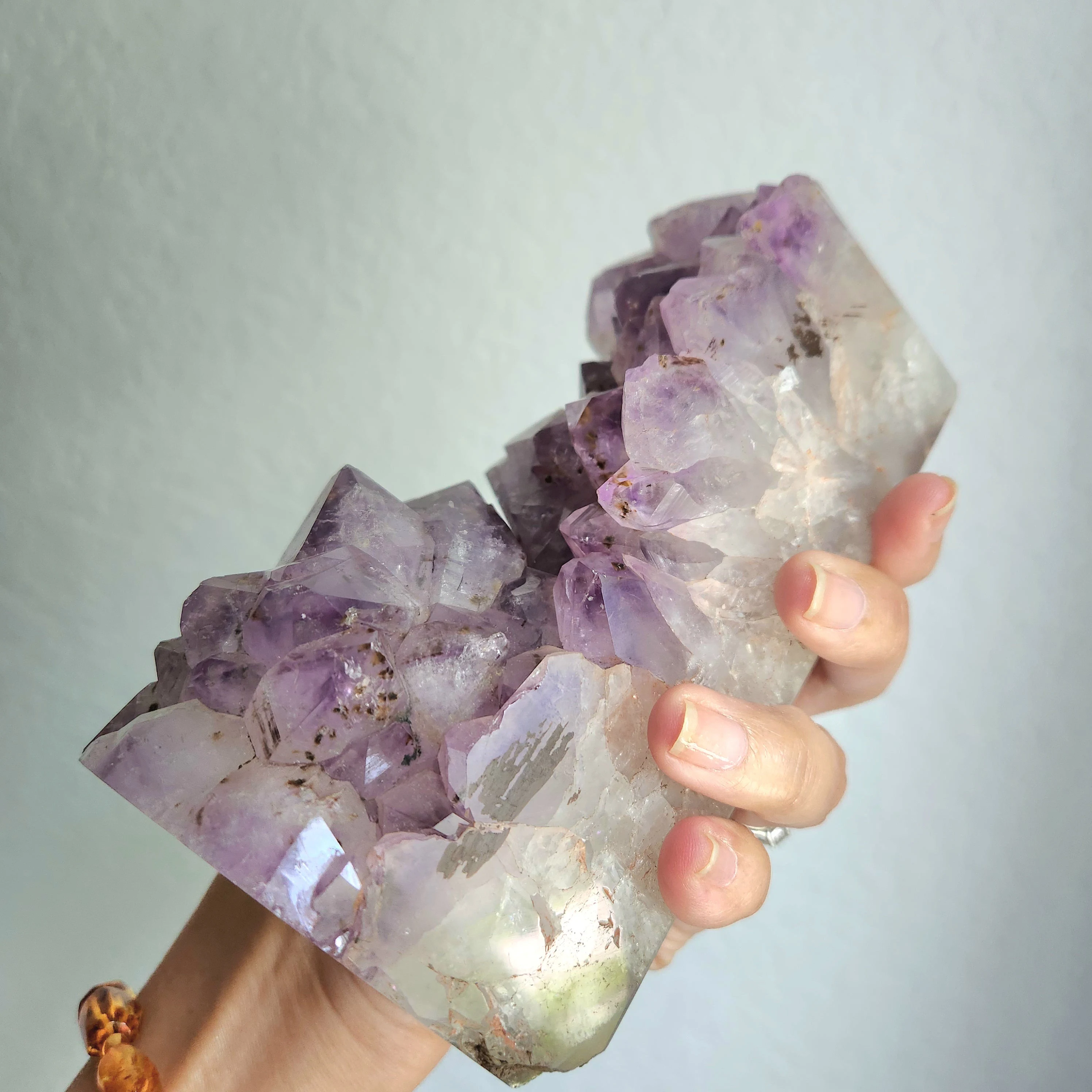 Amethyst Tower - 7" Amethyst Cluster Tower Obelisk • Raw Amethyst Cluster Point • Extra Large Crystal gift - crystal home decor