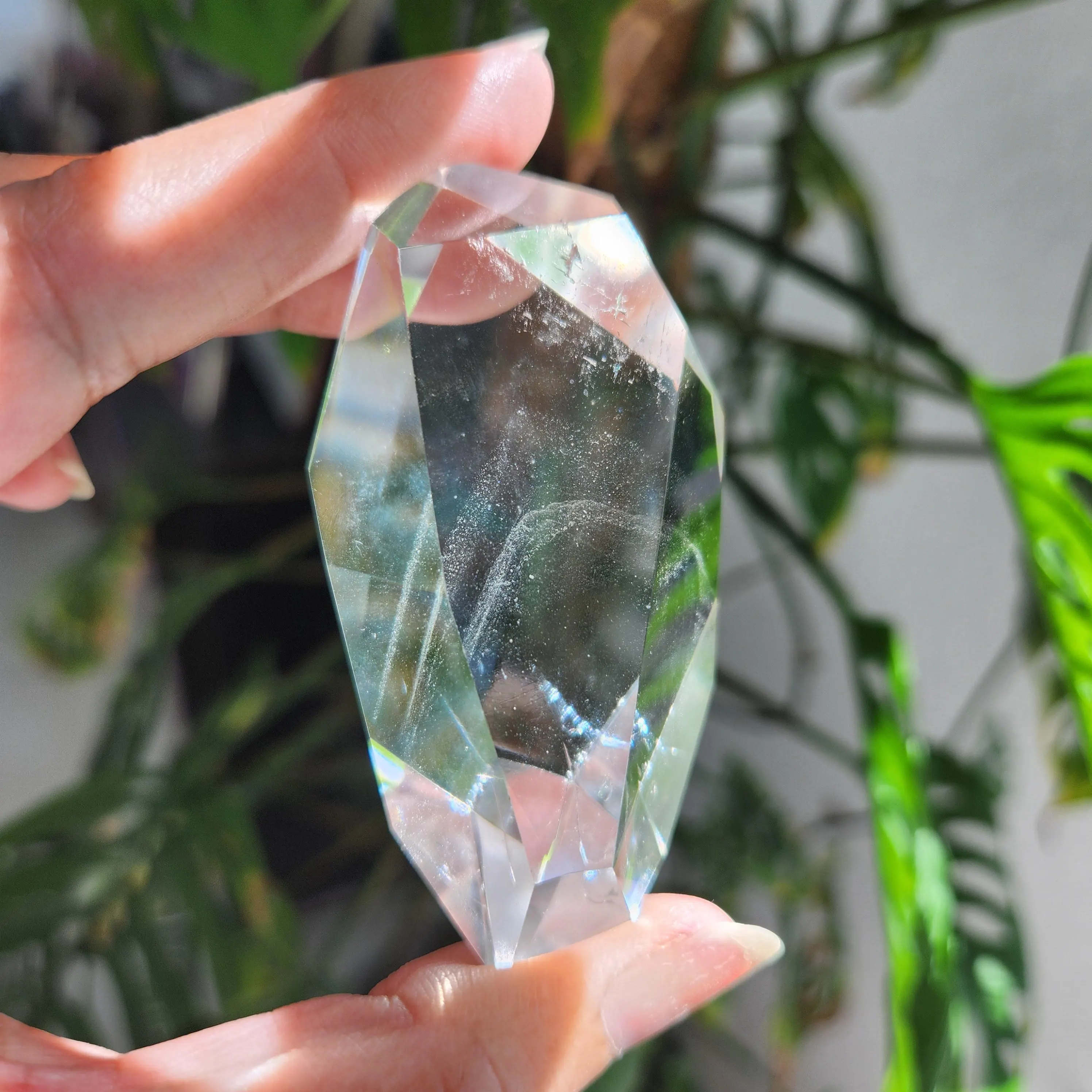 Shadow Phantom Quartz Freeform • 2.75" Shadow Ghost Quartz free form specimen •crystal shadow quartz specimen gift home decoration