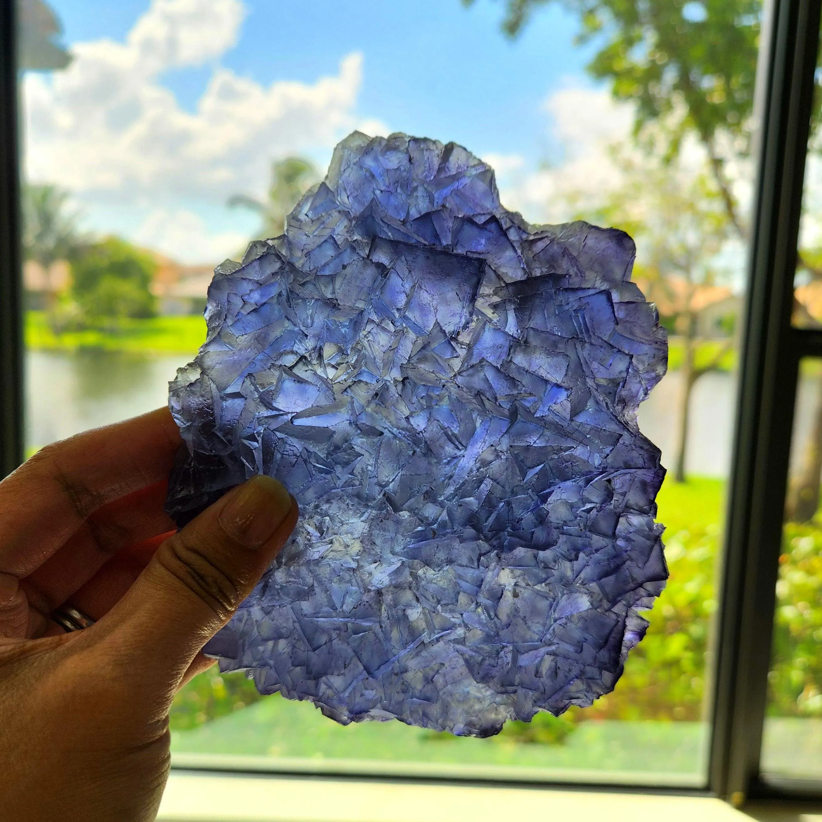 High grade Fluorite Specimen • Blue Fluorite Specimen • Octahedral Fluorite specimen gift • Cubic Fluorite - Raw Rough Fluorite Cluster