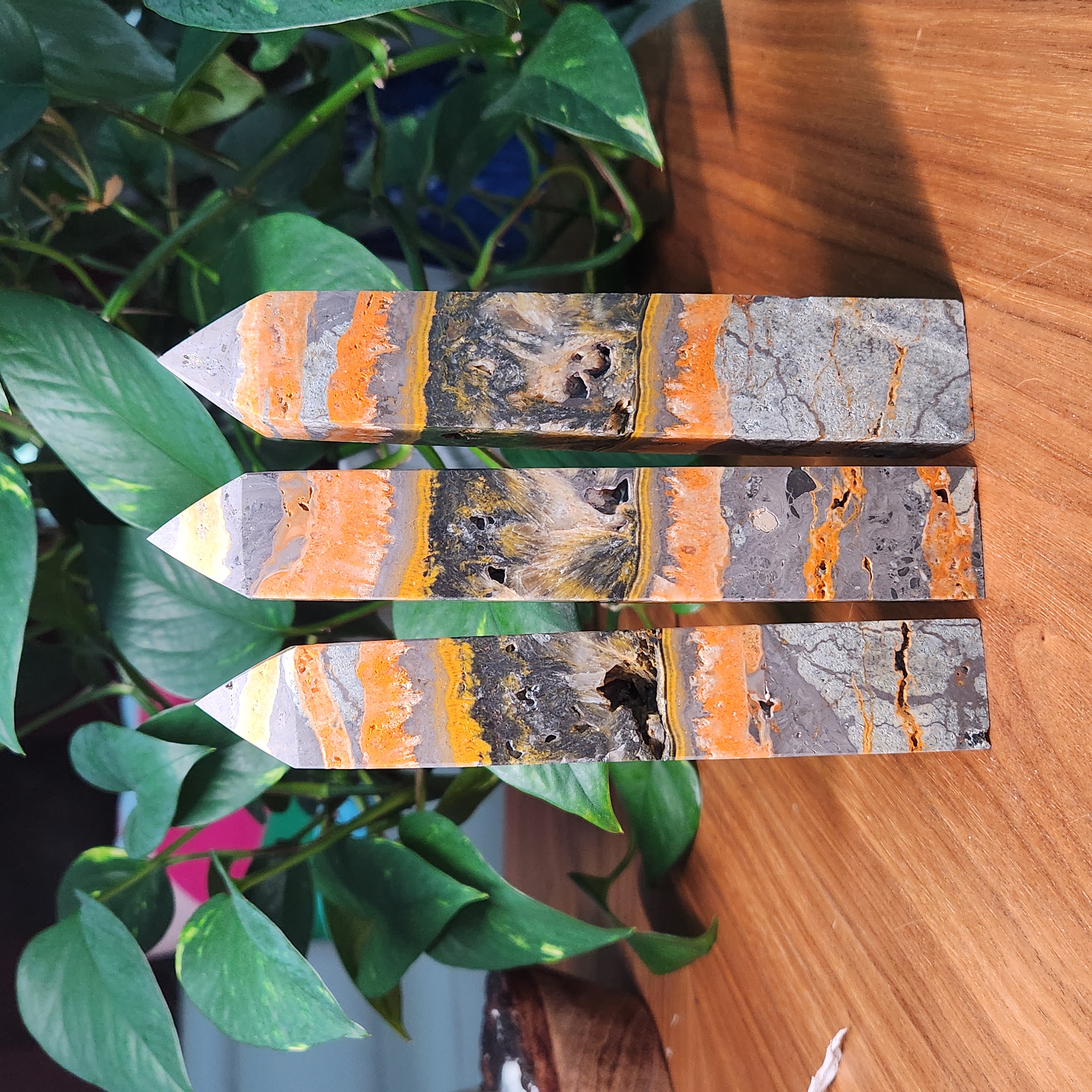 Bumblebee Jasper Tower Point - Crystal gift home decoration  