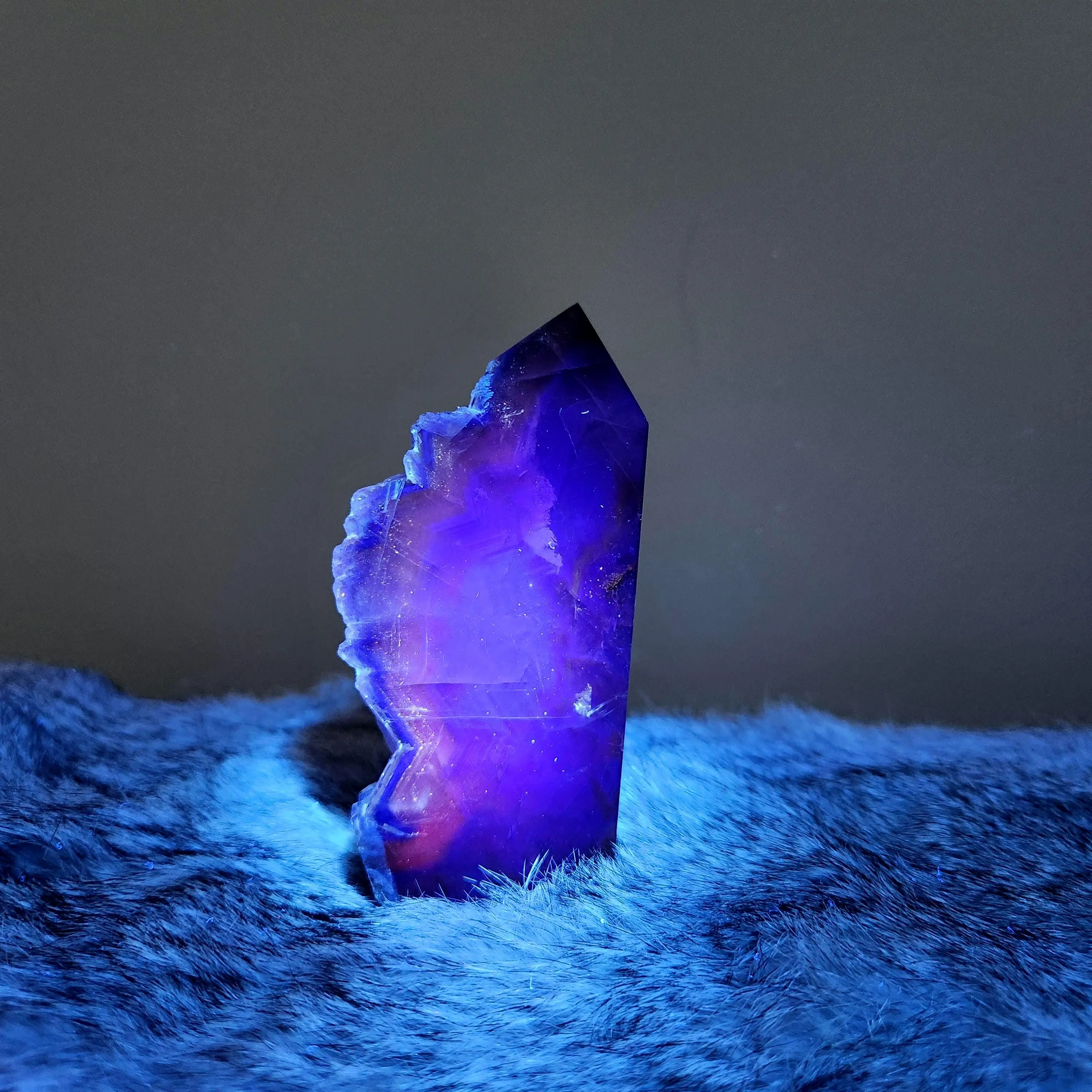 Black Rose Fluorite Point - 4" Black Rose Fluorite crystal point