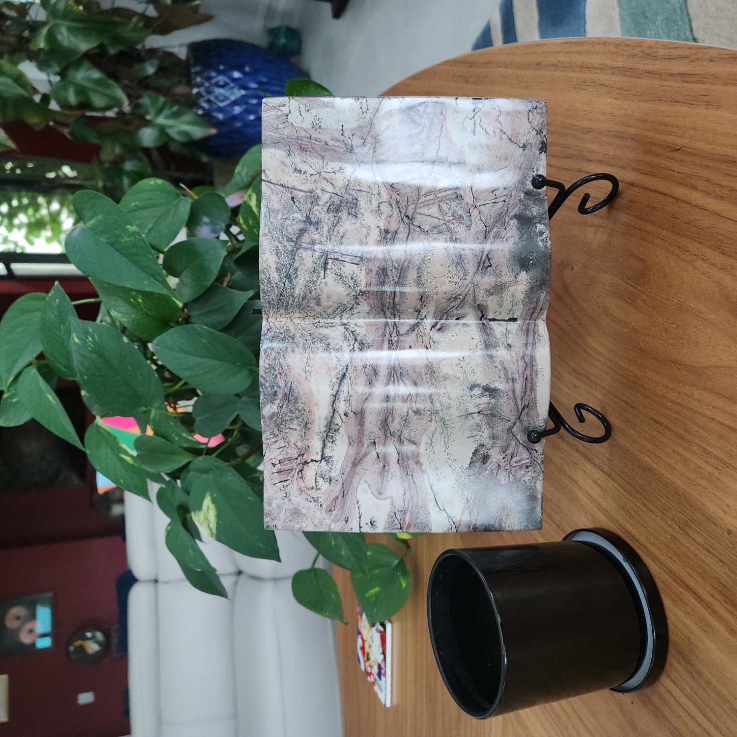 Picture Jasper Book • XXL 10" Jasper Book carving dissplay • Book shape crystal carving gift Home Decoration - stand included