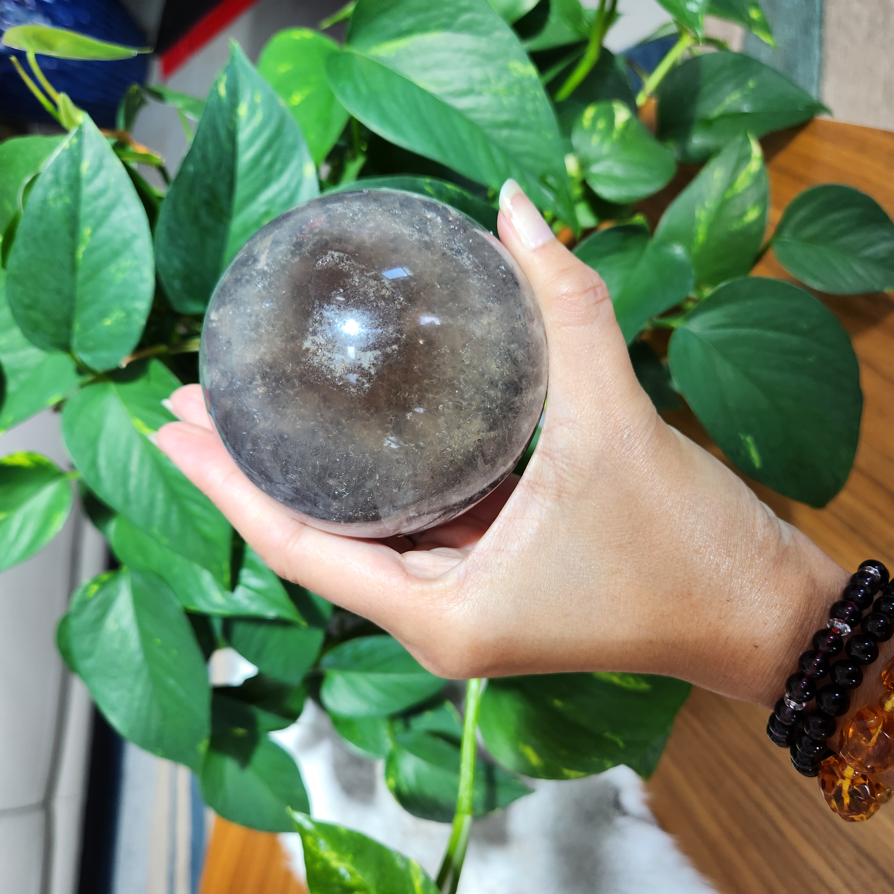 Mica Fluorite sphere • Rare 3.3" Fluorite Mica crystal sphere • Crystal gift home decoration display *stand not included