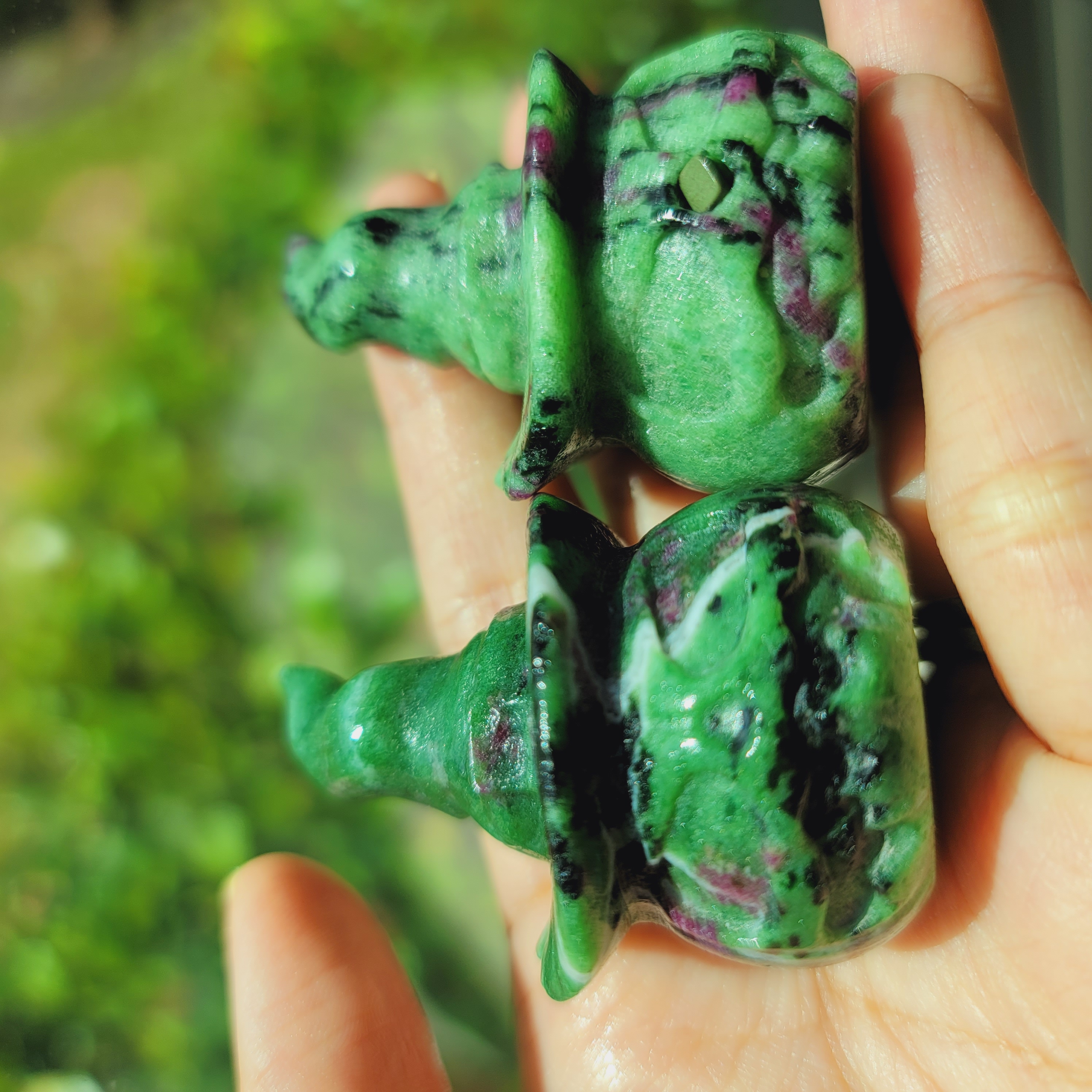 Pumpkin crystal, Ruby Zoisite  • Crystal Jack O Lantern • Halloween Pumpkin Decoration • Crystal gift home decoration