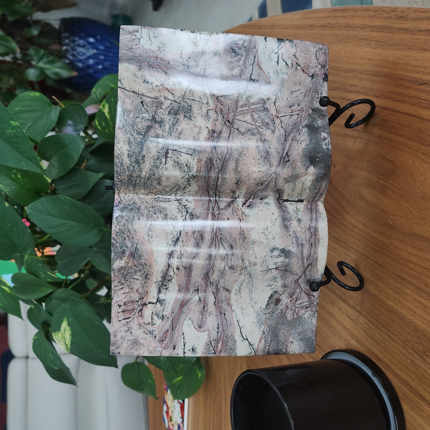 Picture Jasper Book • XXL 10" Jasper Book carving dissplay • Book shape crystal carving gift Home Decoration - stand included