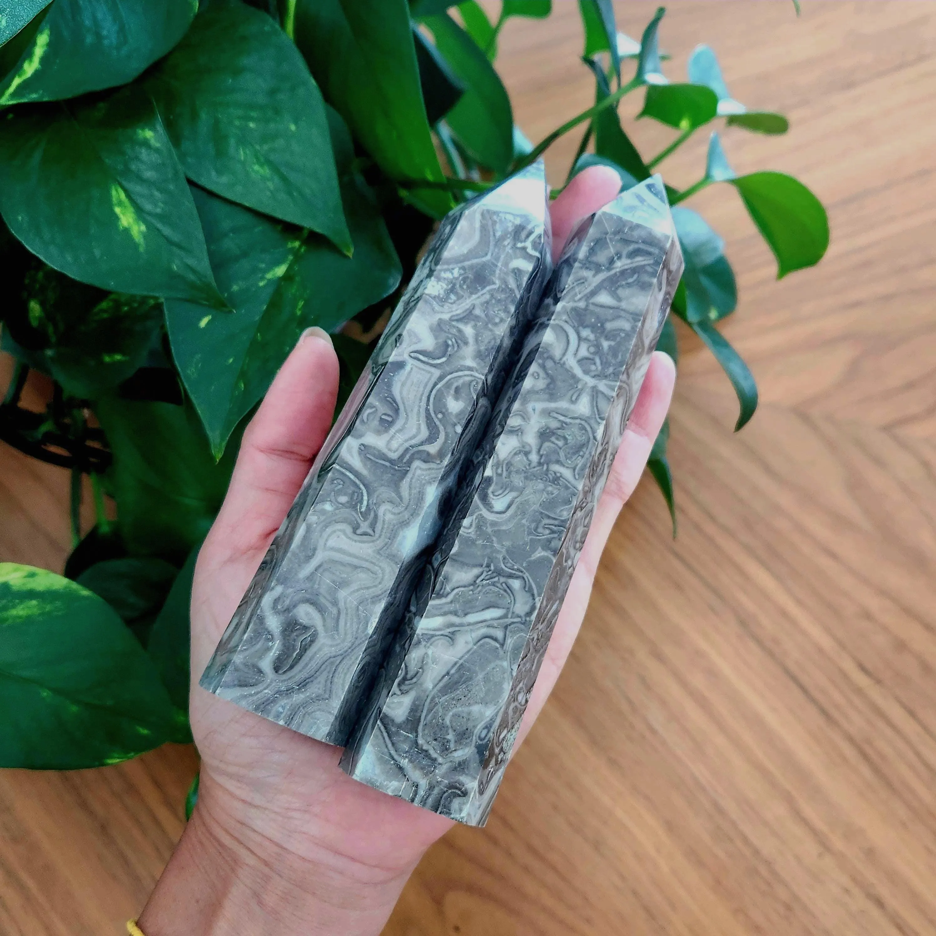Picasso Jasper crystal point • 6" crystal Jasper Point
