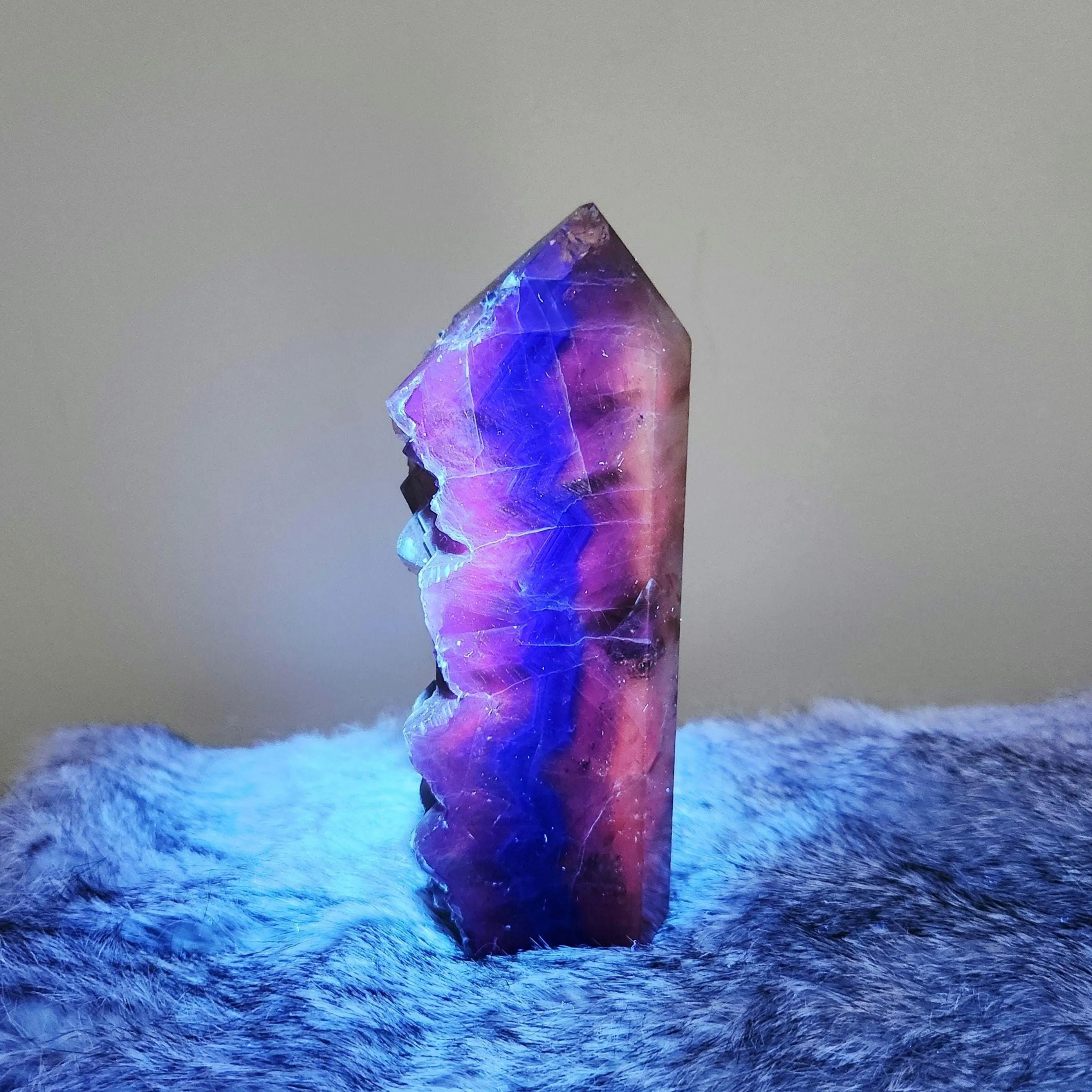 Black Rose Fluorite Point - 5" Black Rose Fluorite crystal point