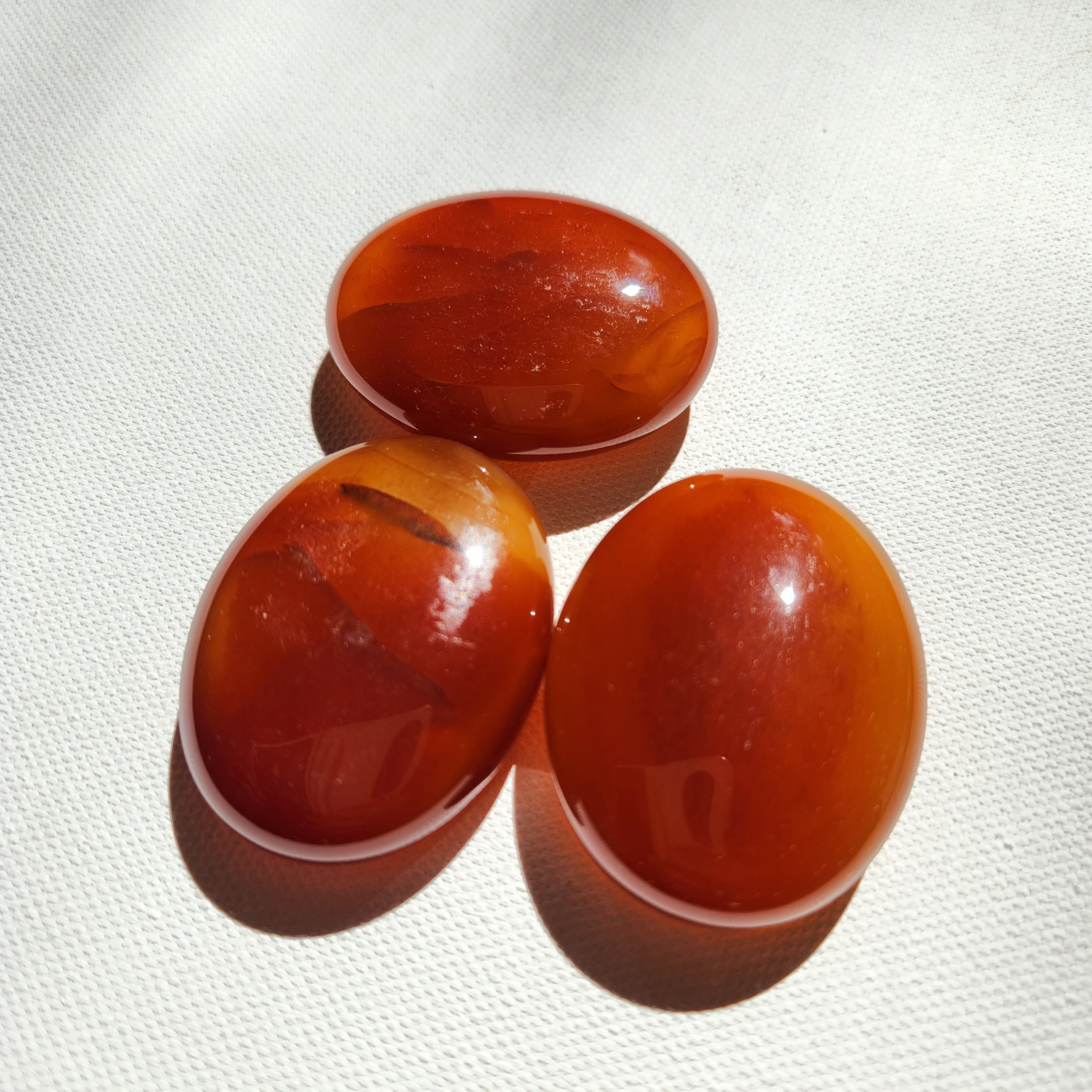 Carnelian Palm Stone • Small Oval Egg Shape  Red Carnelian Crystal Palmstone • Crystal gift • Crystal Home decoration