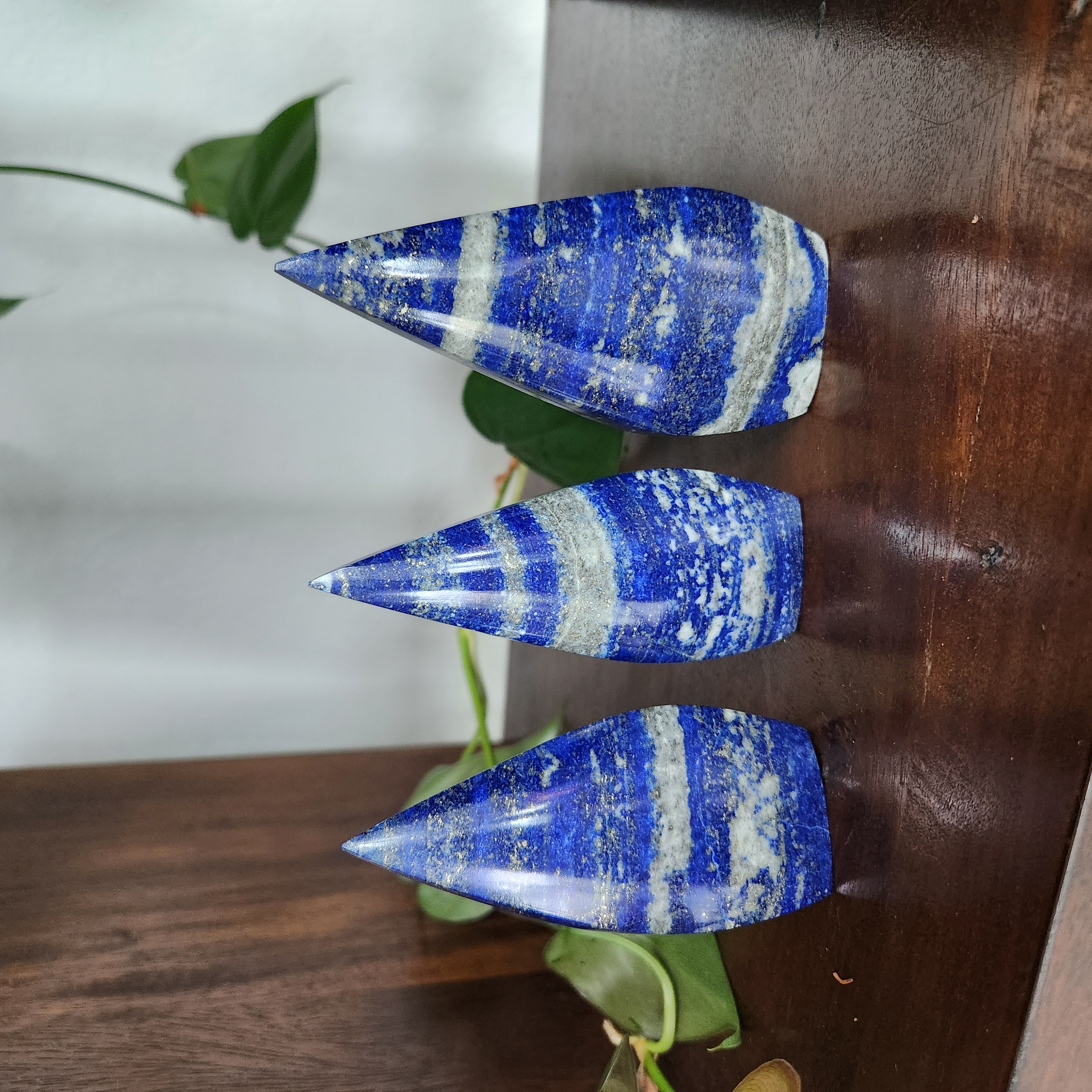 Lapis Lazuli Flame • 4"+ Lapis Lazuli Flame with Pyrite • Healing Crystal Lapis FreeForm Flame • Crystal Home Decoration Gift