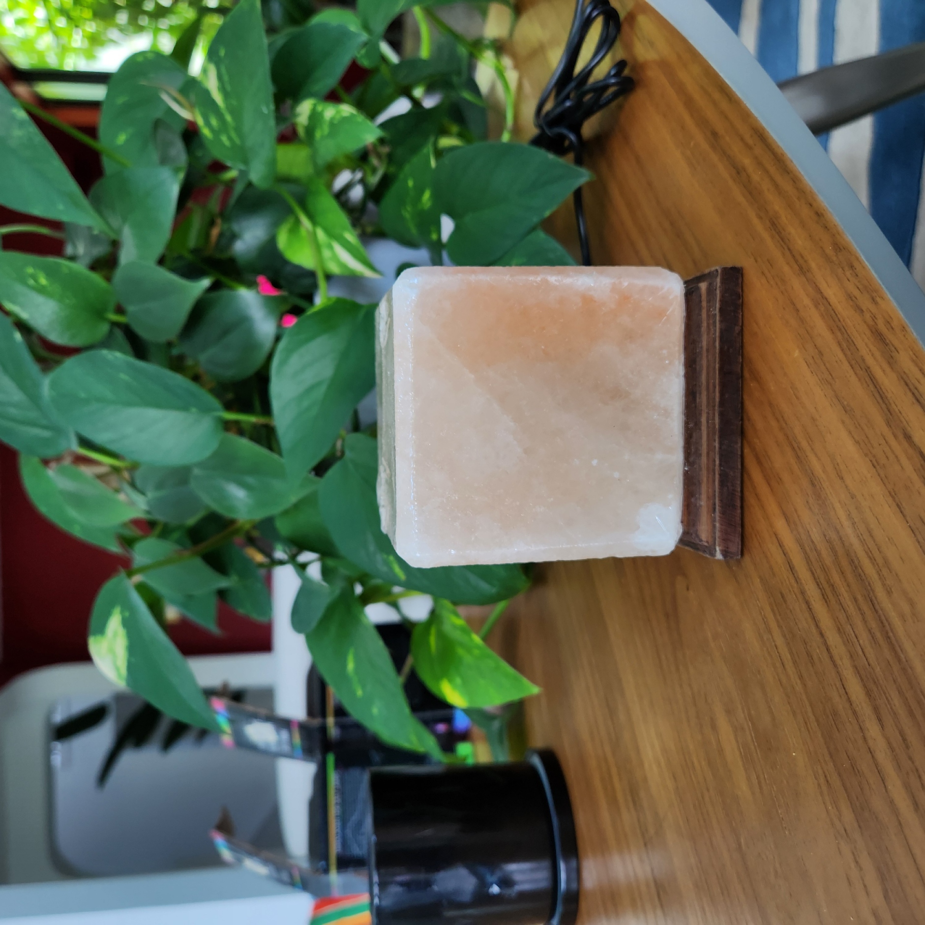 Salt Lamp • Himalayan cube shape lamp • Cube night light - Healing Crystal Gift Home decoration