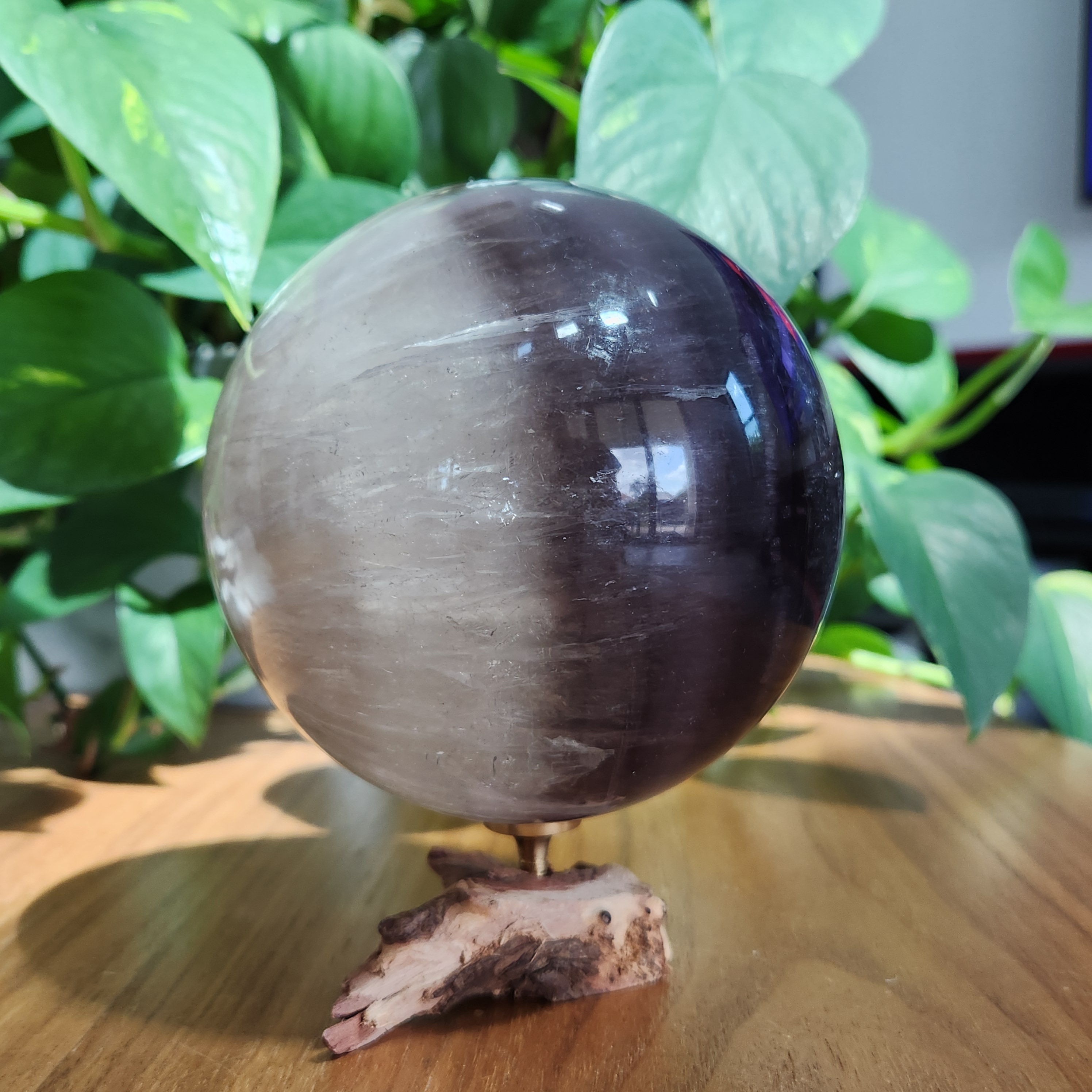Mica Fluorite sphere • Rare 4" Extremely sparkly all round Fluorite Mica crystal sphere => get in touch if you would like a video of this stunning sphere!