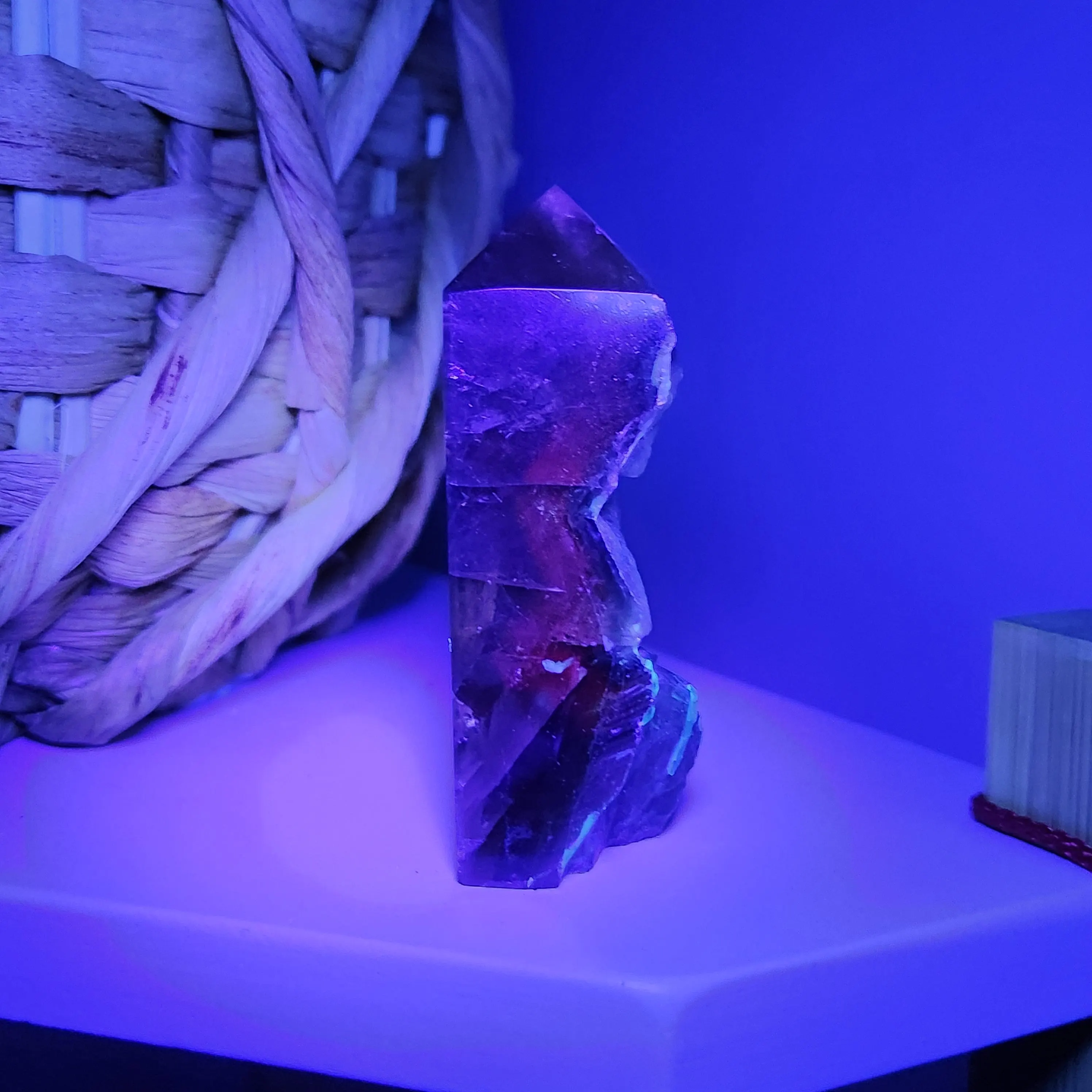 Black Rose Fluorite Point - 3" Black Rose Fluorite crystal point  