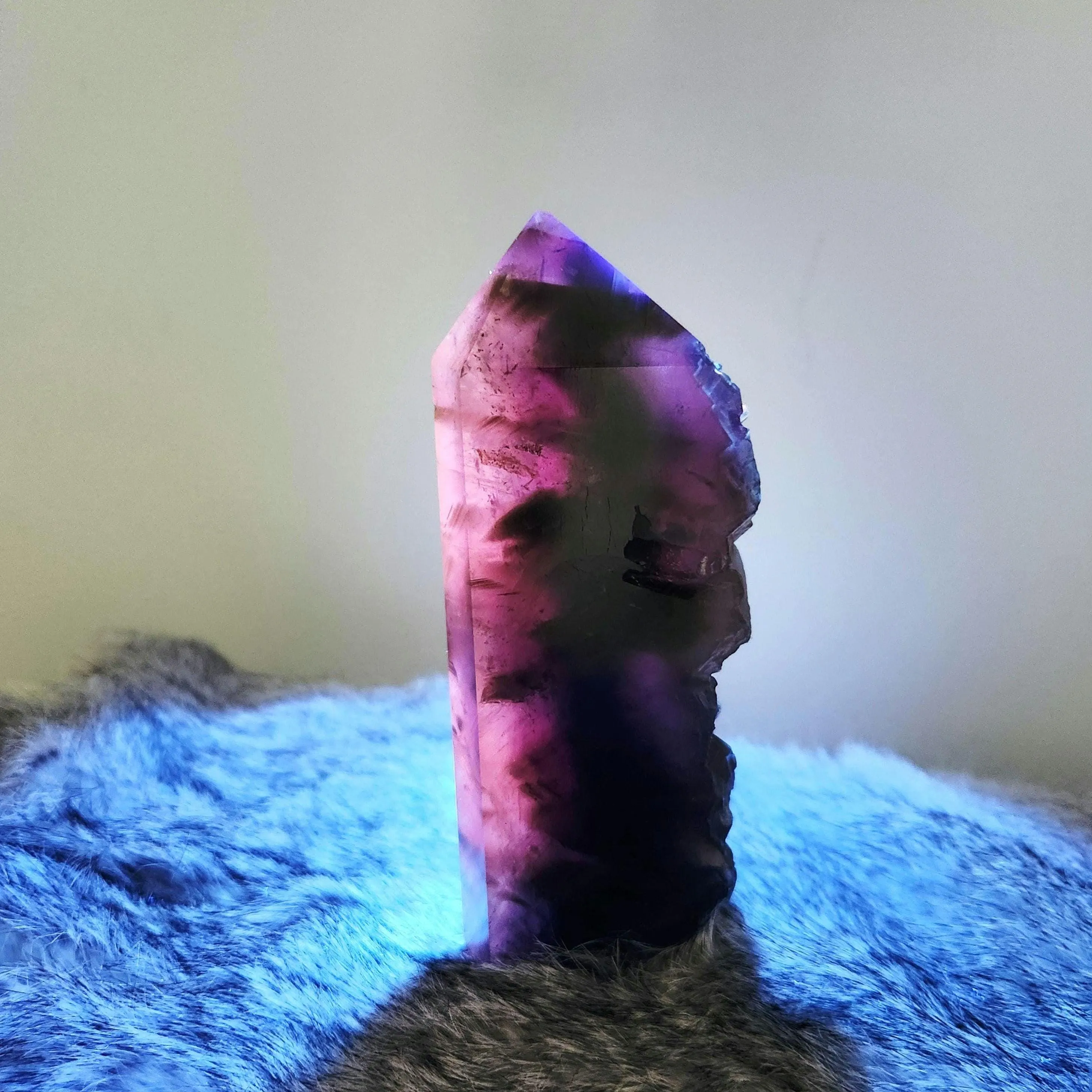 Black Rose Fluorite Point - 5" Black Rose Fluorite crystal point 