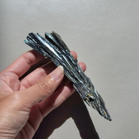 Raw Vivianite Mineral Specimen • 4.5" Natural Raw Green Glassy Vivianite Fan• Collector's Healing Crystal • Crystal Gift