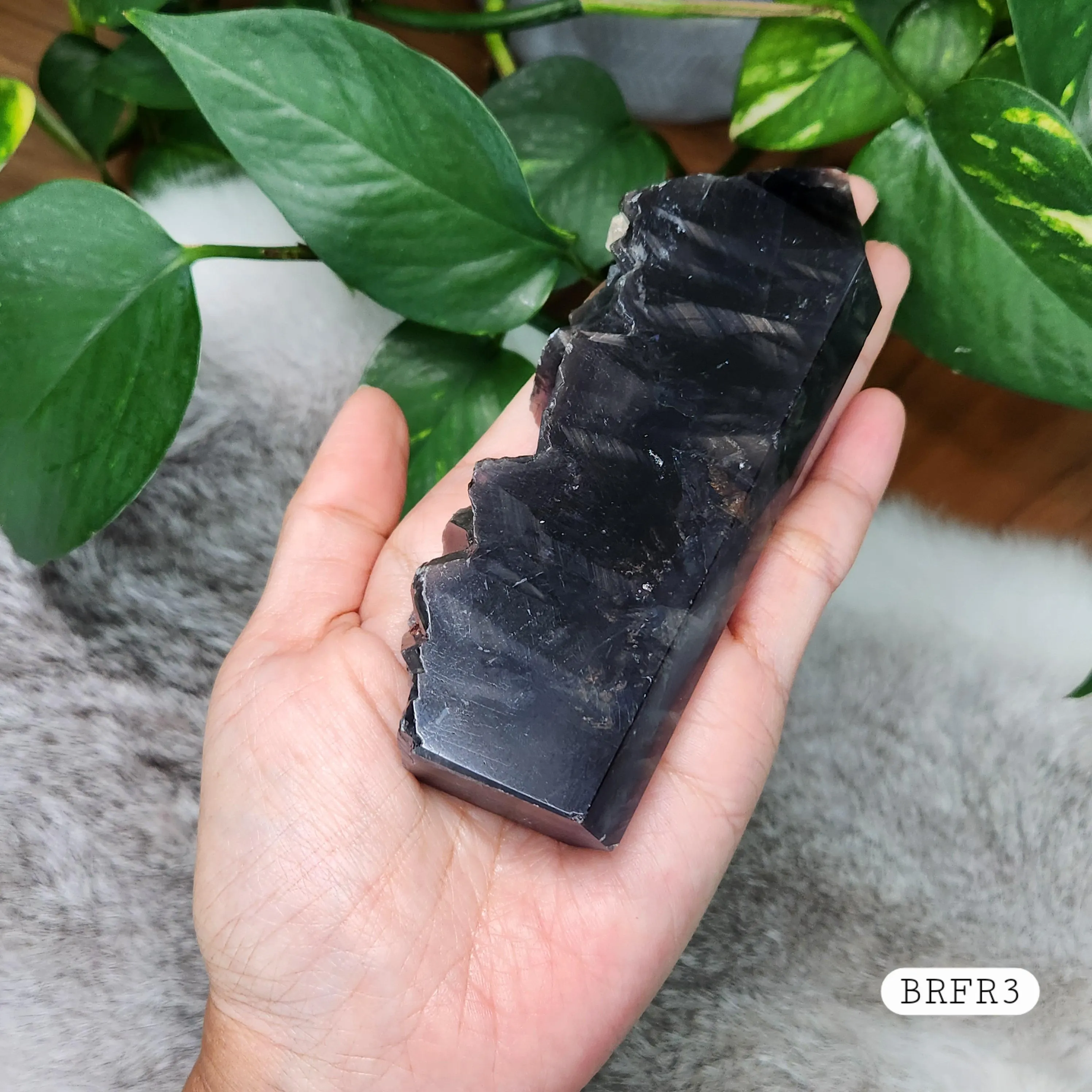 Black Rose Fluorite Point - 5" Black Rose Fluorite crystal point 