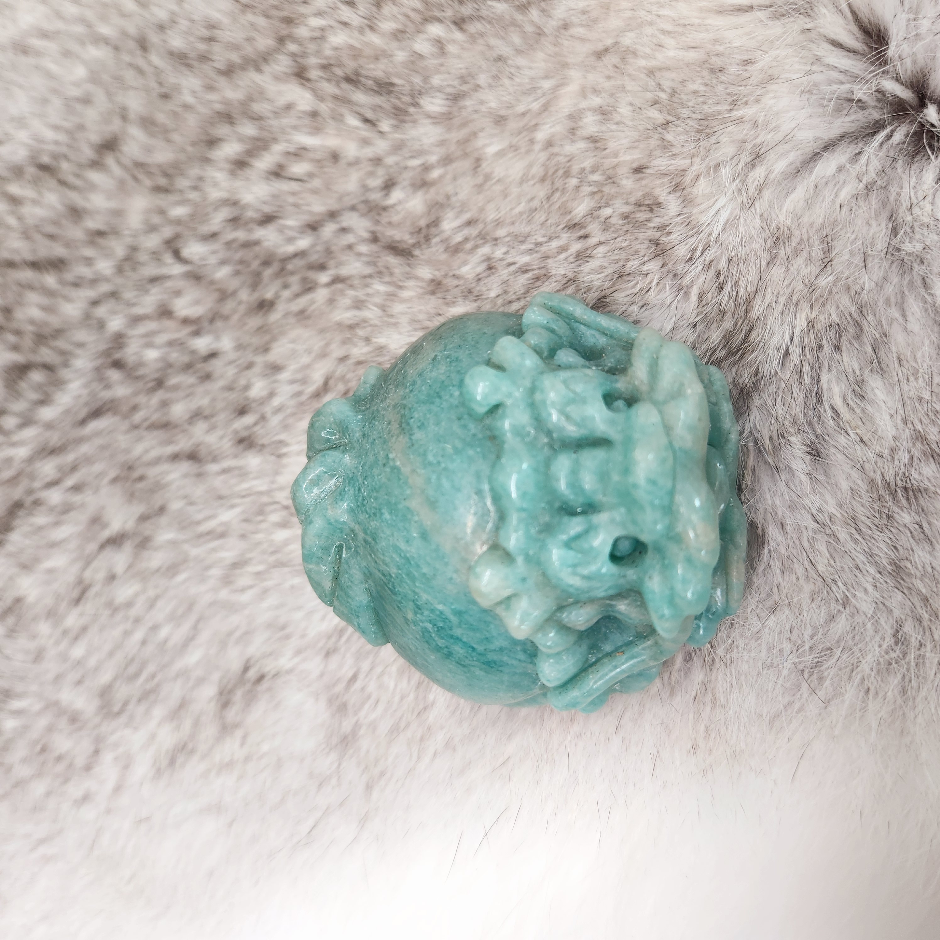 Dragon Turtle • Amazonite Dragon Turtle • Gemstone crystal dragon turtle carving • Feng Shui gift home display