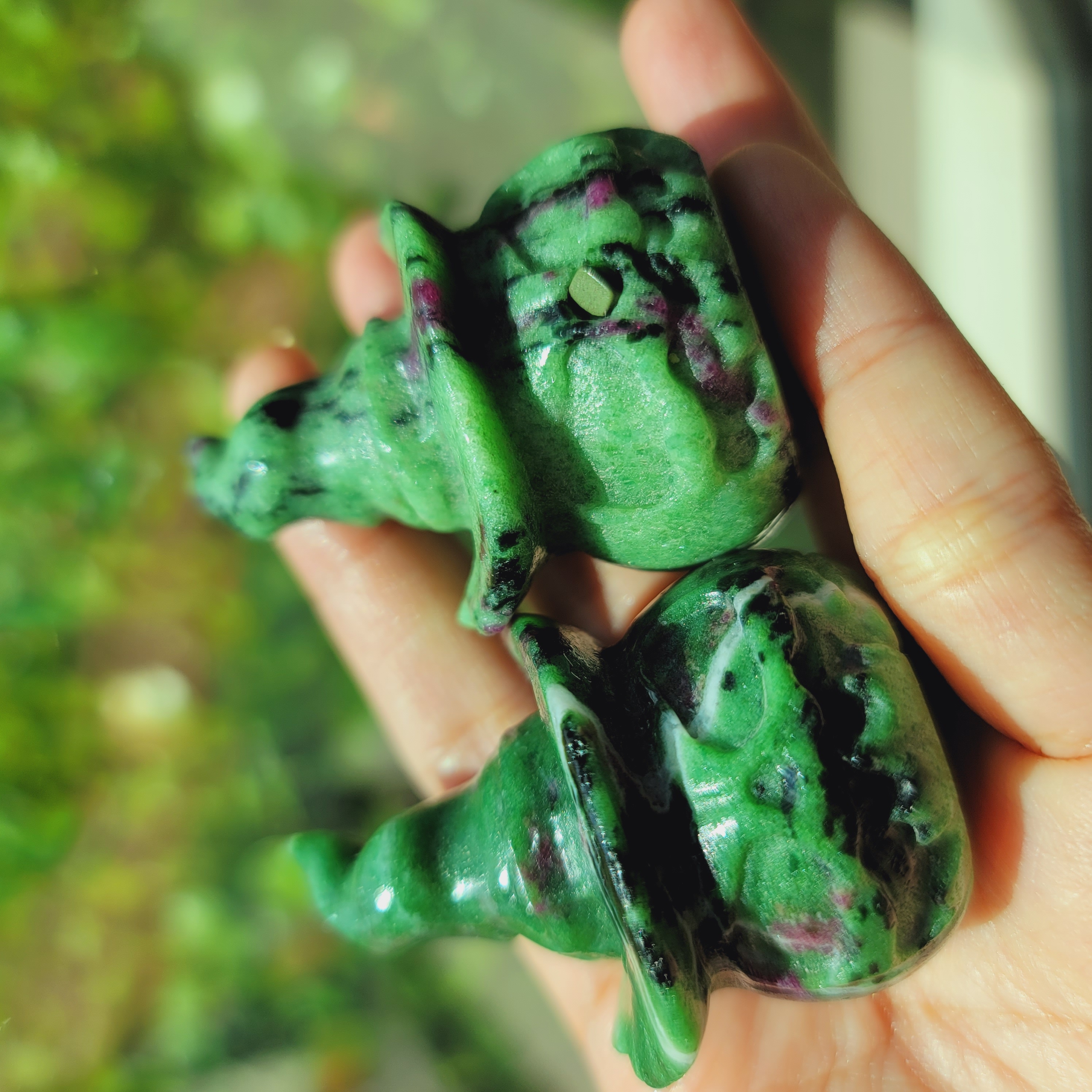 Pumpkin crystal, Ruby Zoisite  • Crystal Jack O Lantern • Halloween Pumpkin Decoration • Crystal gift home decoration