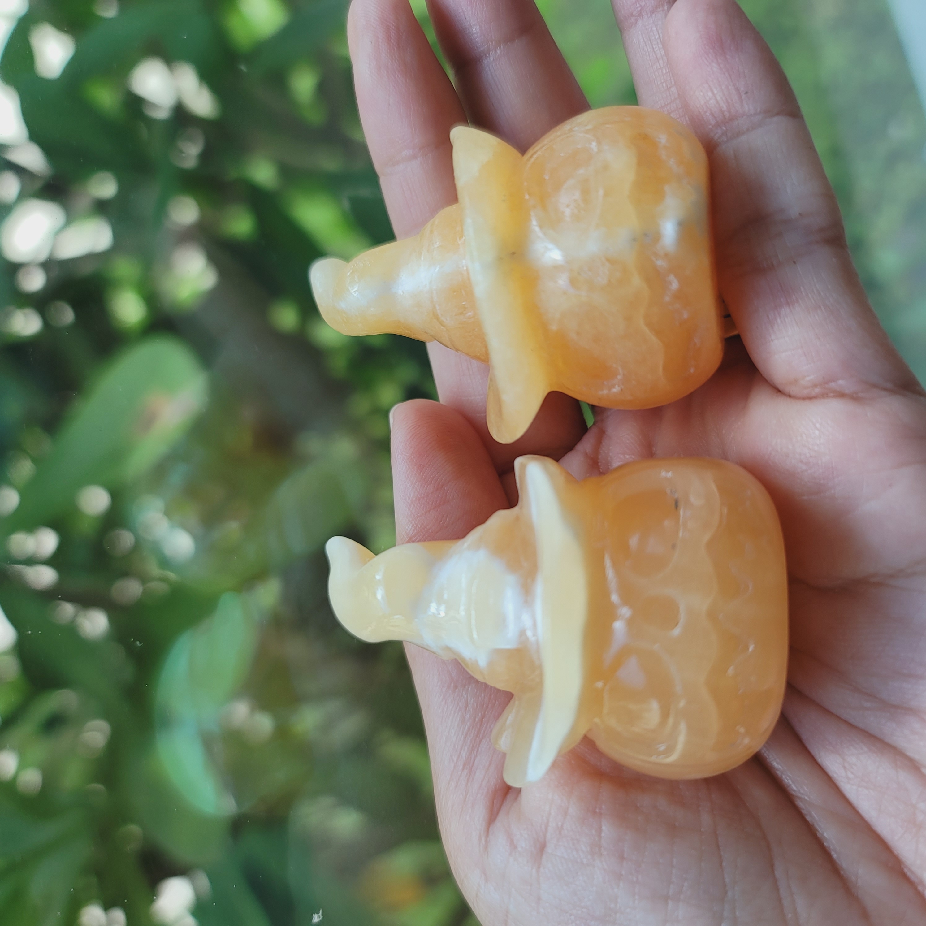 Orange Calcite Pumpkin • 2' Halloween Pumpkin Carving, home Decoration • Witch hat pumpkin • Crystal Jack O Lantern Pumpkin