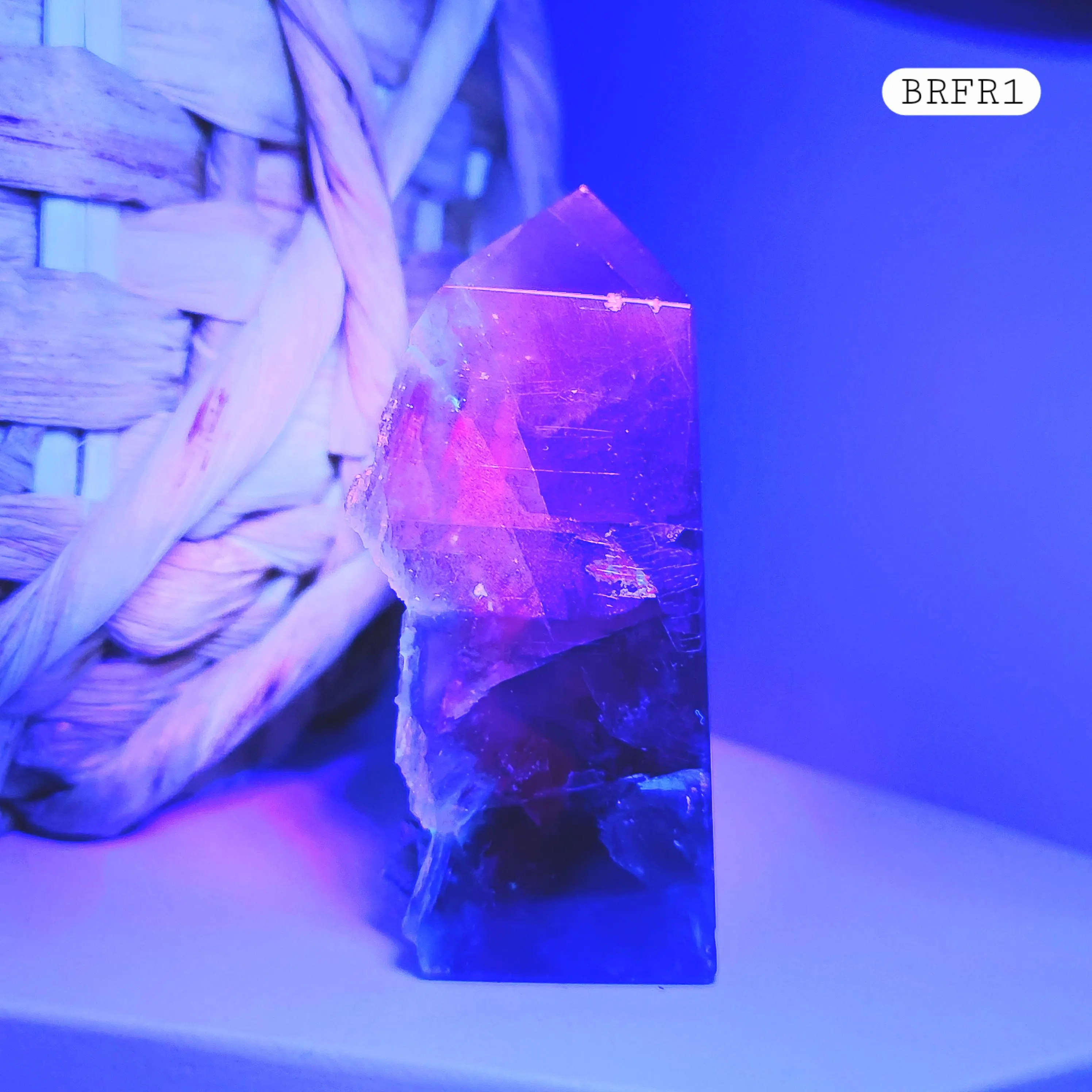 Black Rose Fluorite Point - 3" Black Rose Fluorite crystal point  