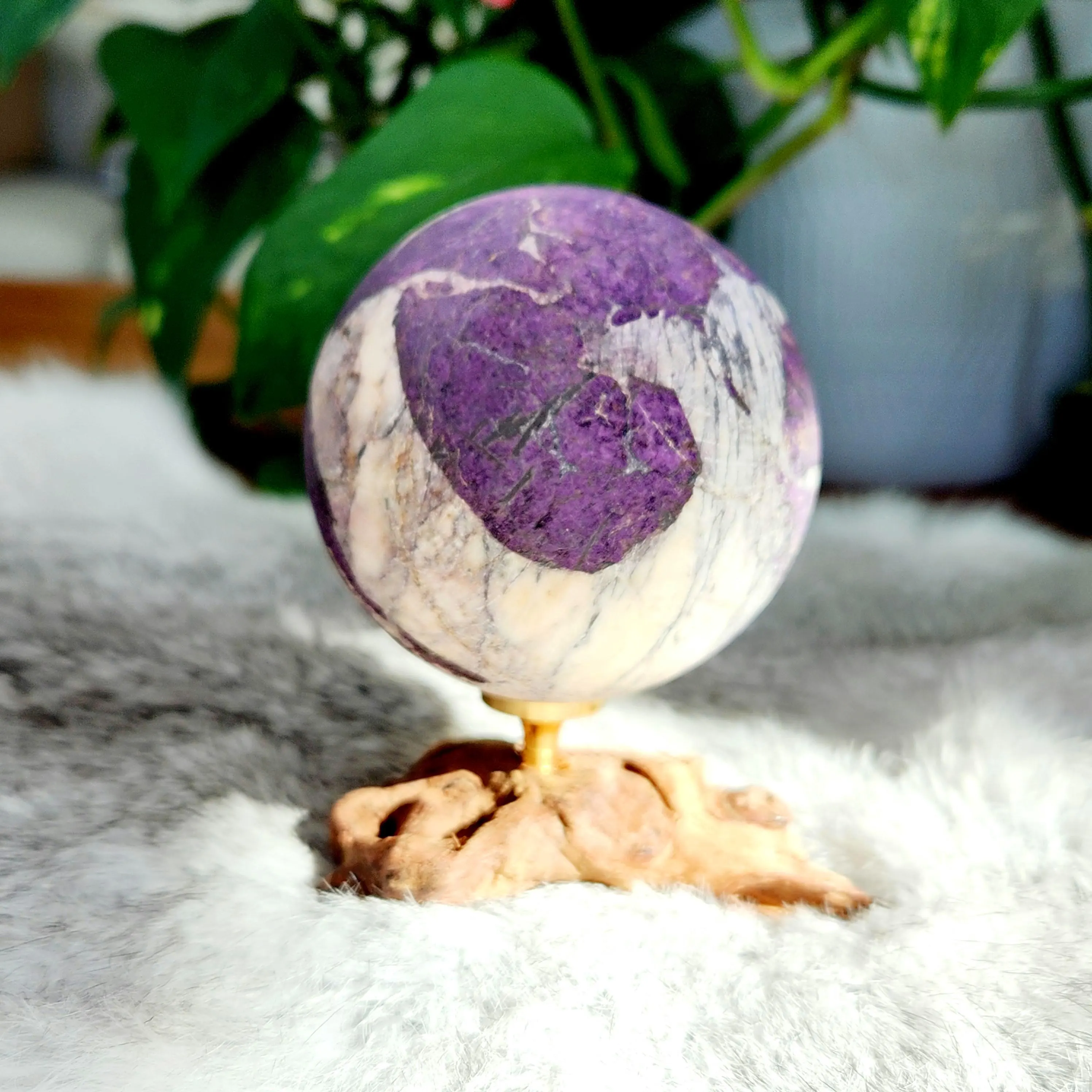 Purpurite Sphere - 66mm/2.6" Quality Purpurite Crystal Sphere with sparkles • 