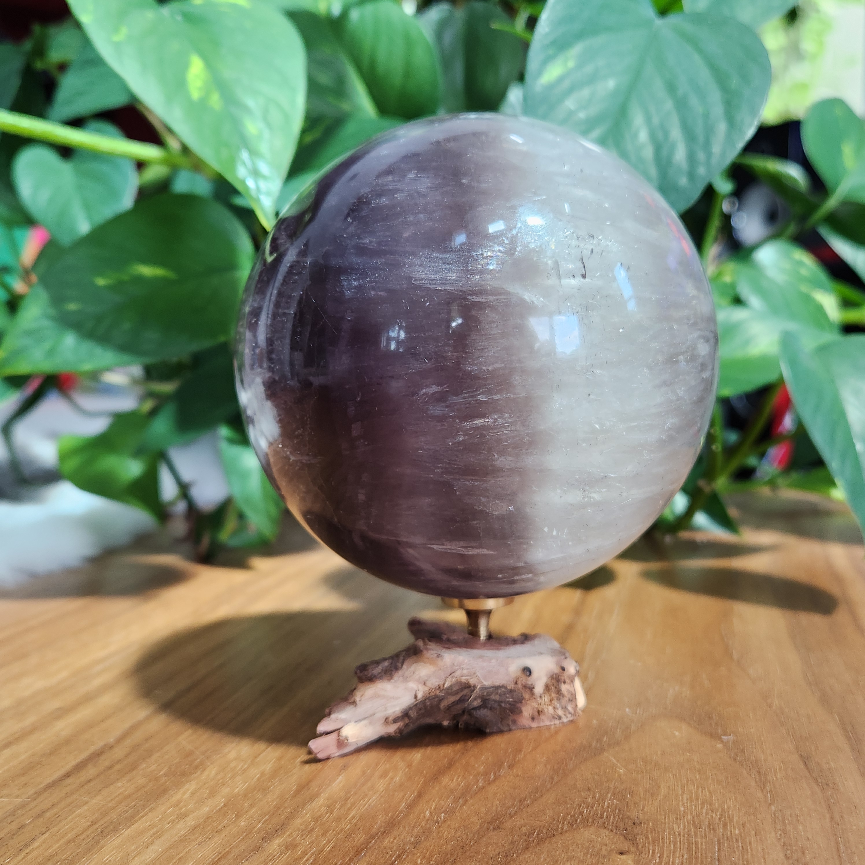 Mica Fluorite sphere • Rare 4" Extremely sparkly all round Fluorite Mica crystal sphere => get in touch if you would like a video of this stunning sphere!