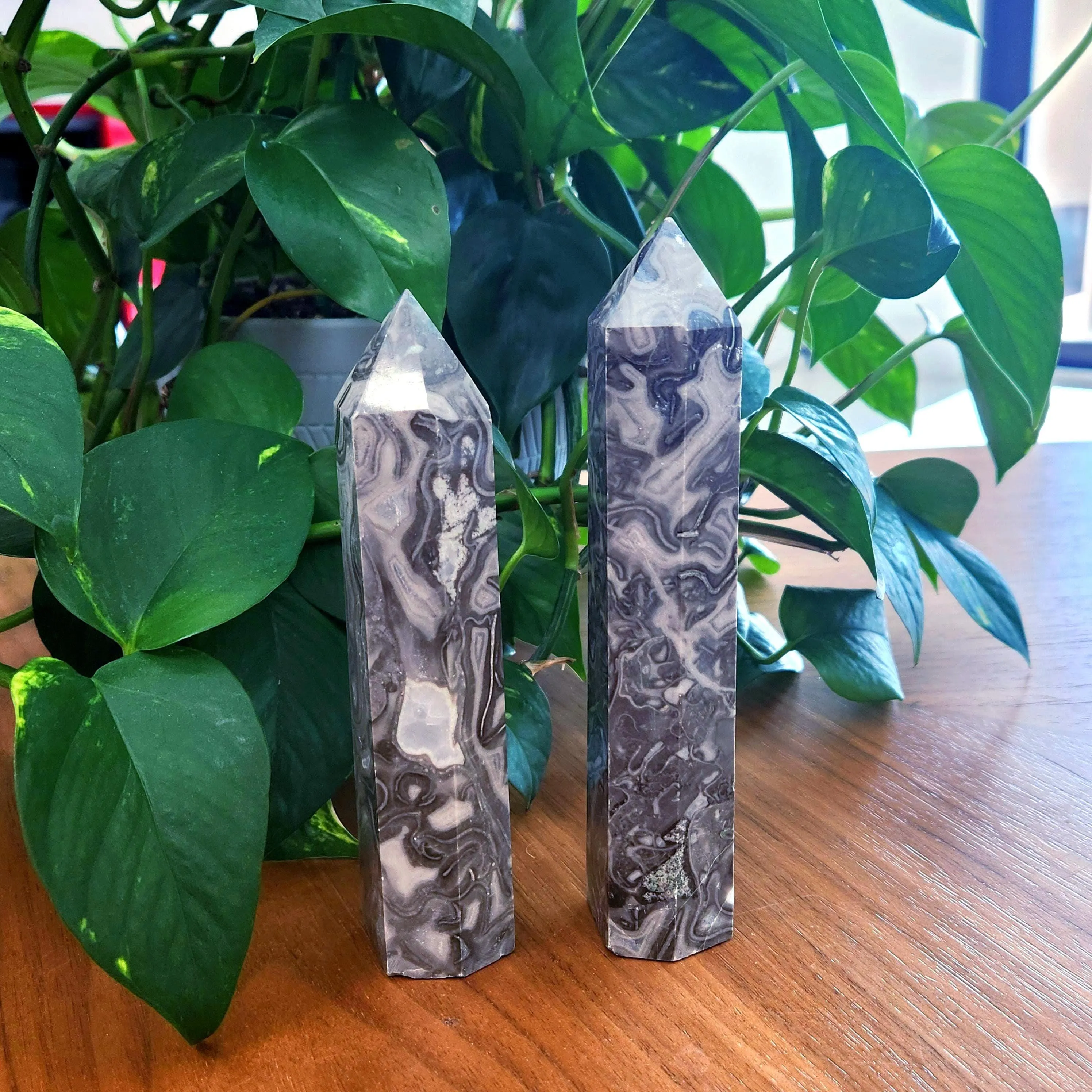 Picasso Jasper crystal point • 6" crystal Jasper Point