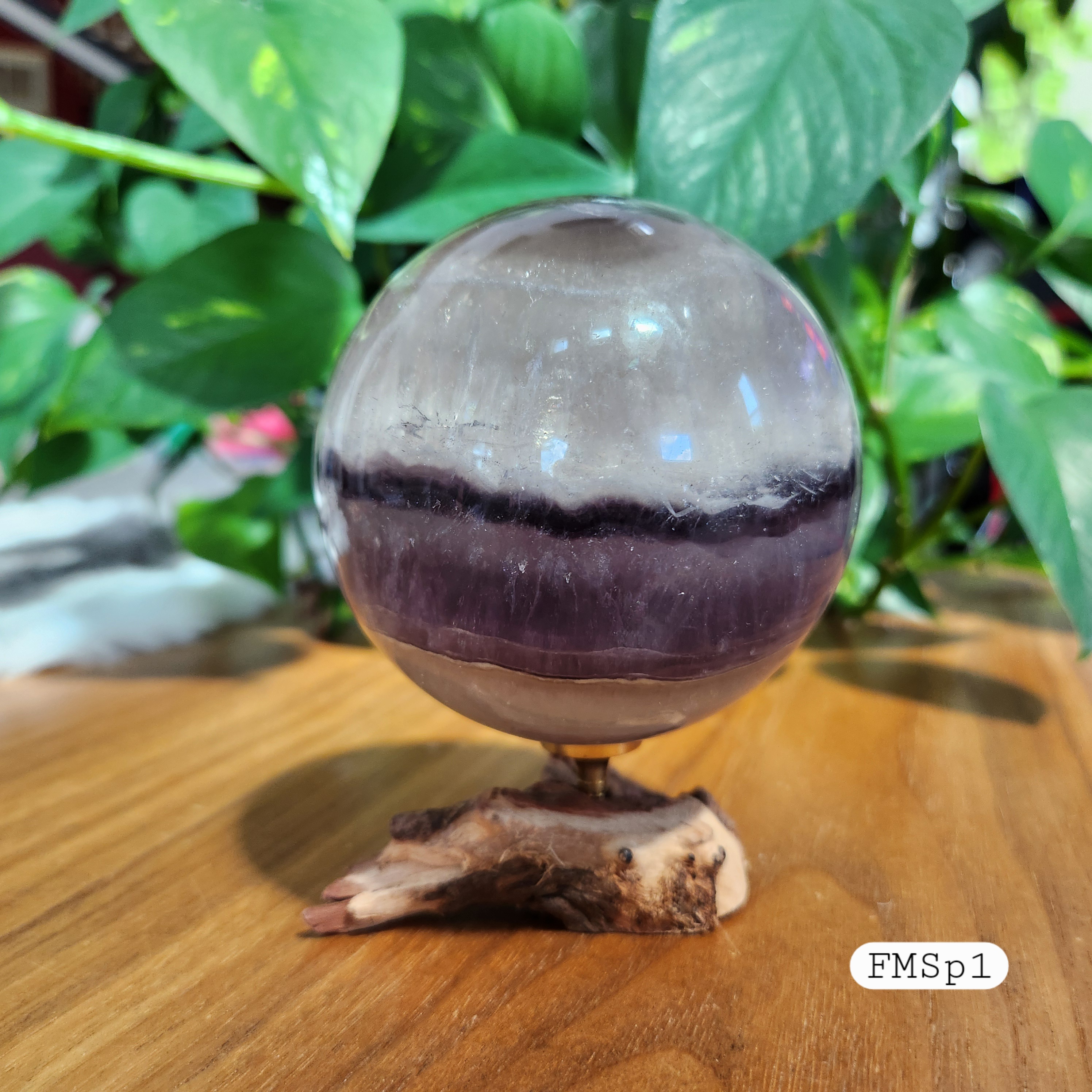 Mica Fluorite sphere • Rare 3.3" Fluorite Mica crystal sphere • Crystal gift home decoration display *stand not included