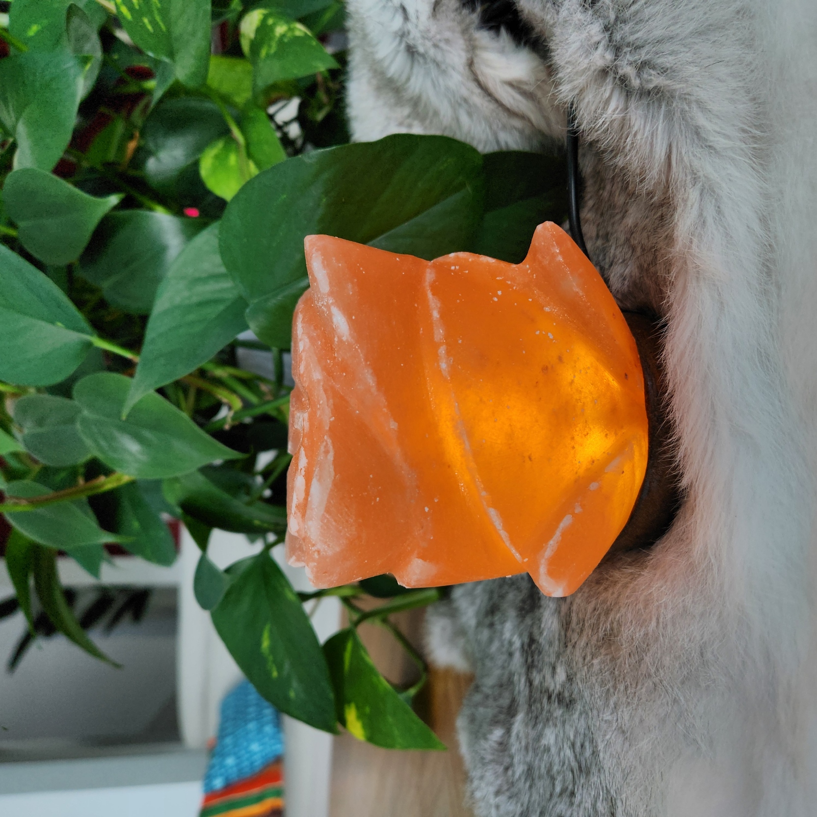 Salt Lamp • Himalayan Rose flower shape lamp • Flower night light - Healing Crystal Gift Home decoration