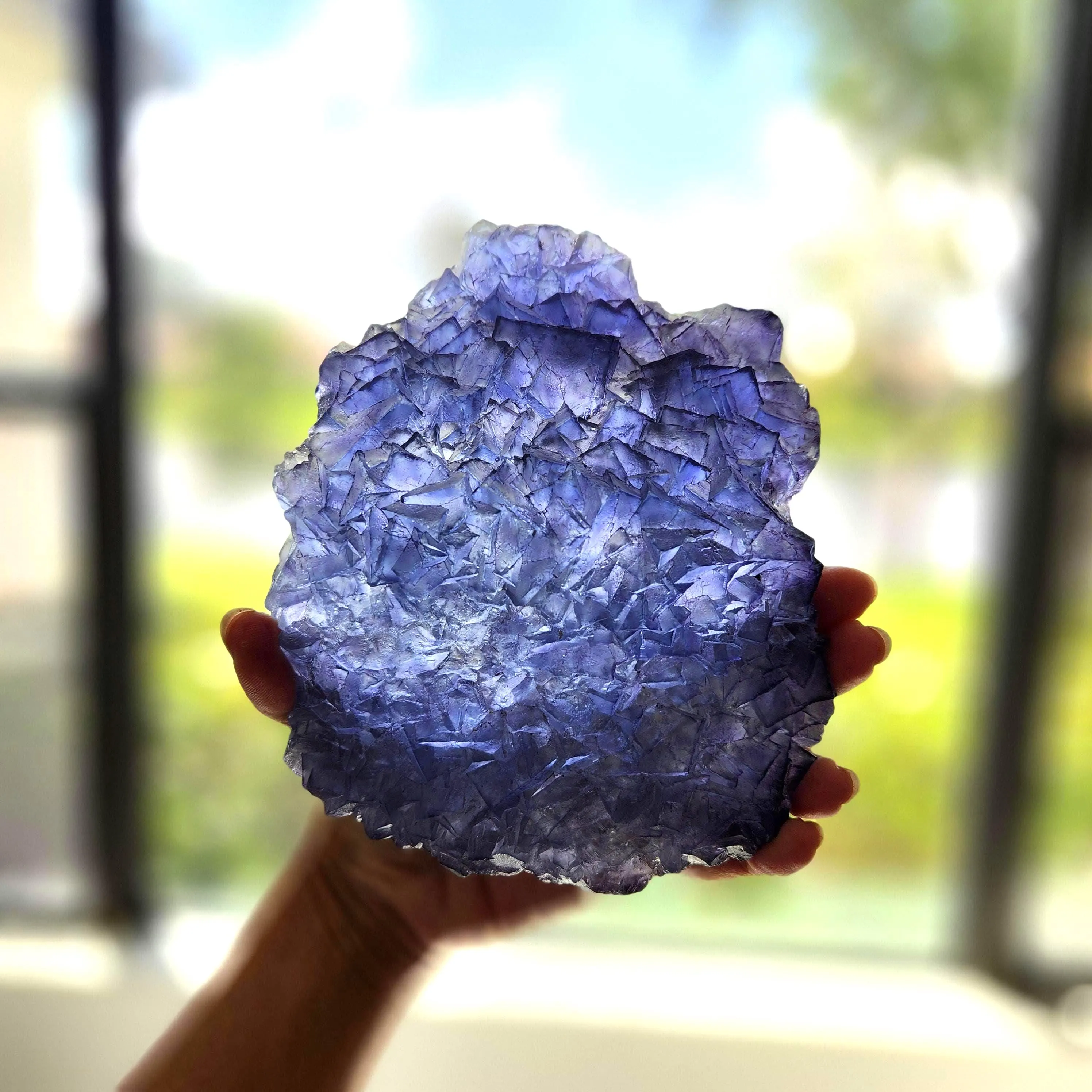 High grade Fluorite Specimen • Blue Fluorite Specimen • Octahedral Fluorite specimen gift • Cubic Fluorite - Raw Rough Fluorite Cluster