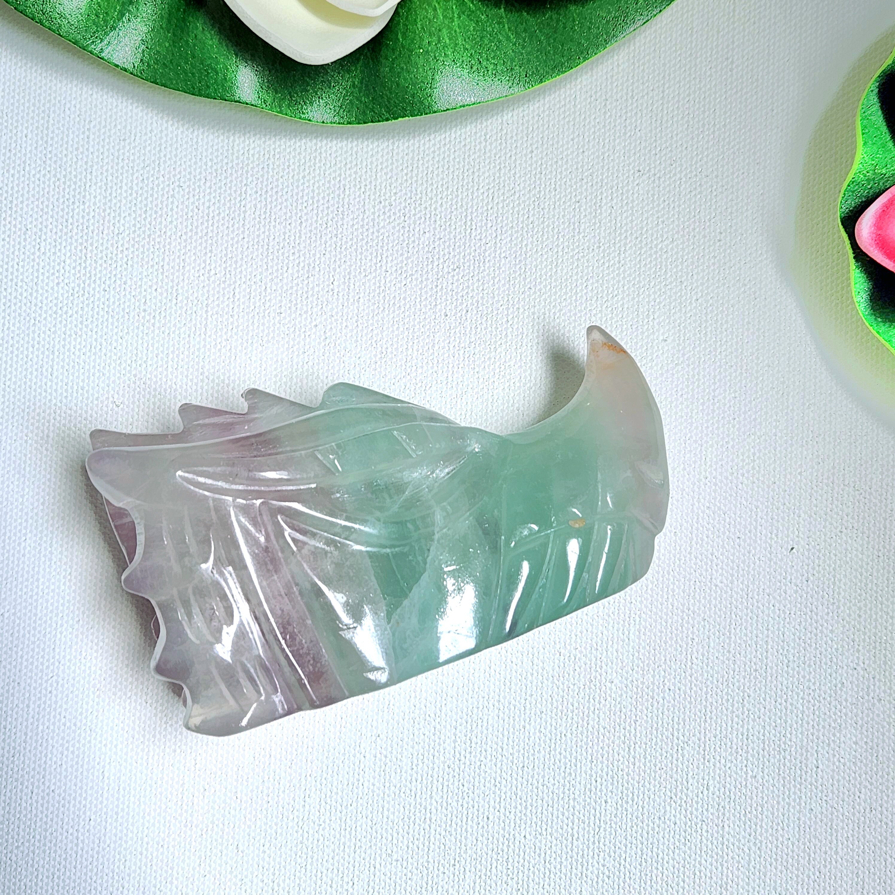 Fluorite Dragonhead • 3.8" crystal Fluorite Dragon Head Skull 