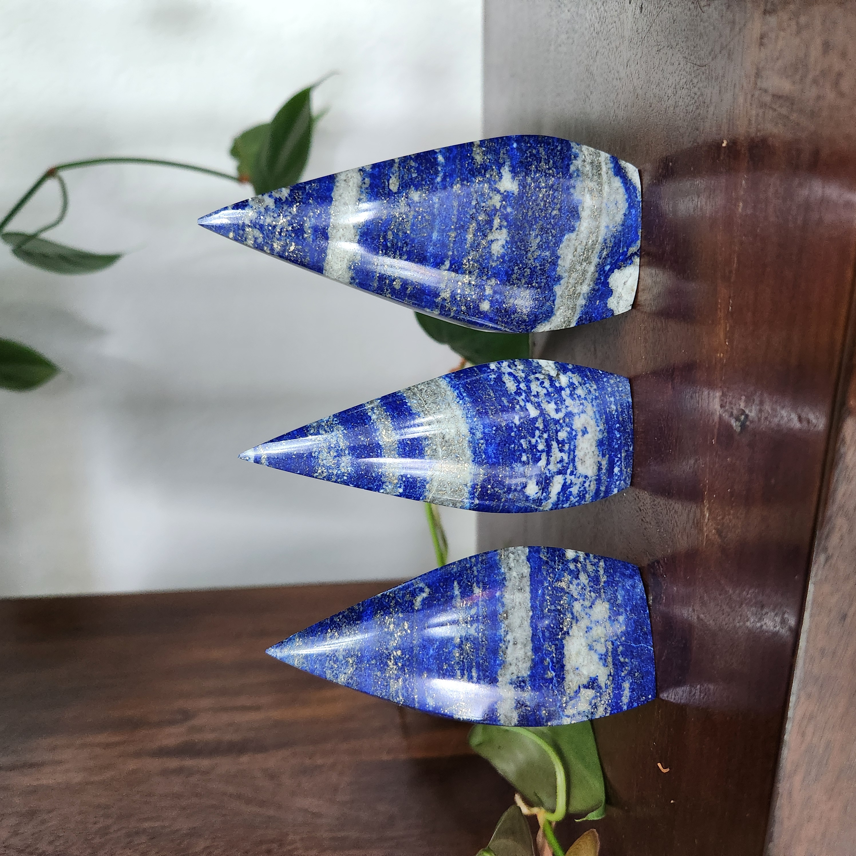 Lapis Lazuli Flame • 4"+ Lapis Lazuli Flame with Pyrite • Healing Crystal Lapis FreeForm Flame • Crystal Home Decoration Gift