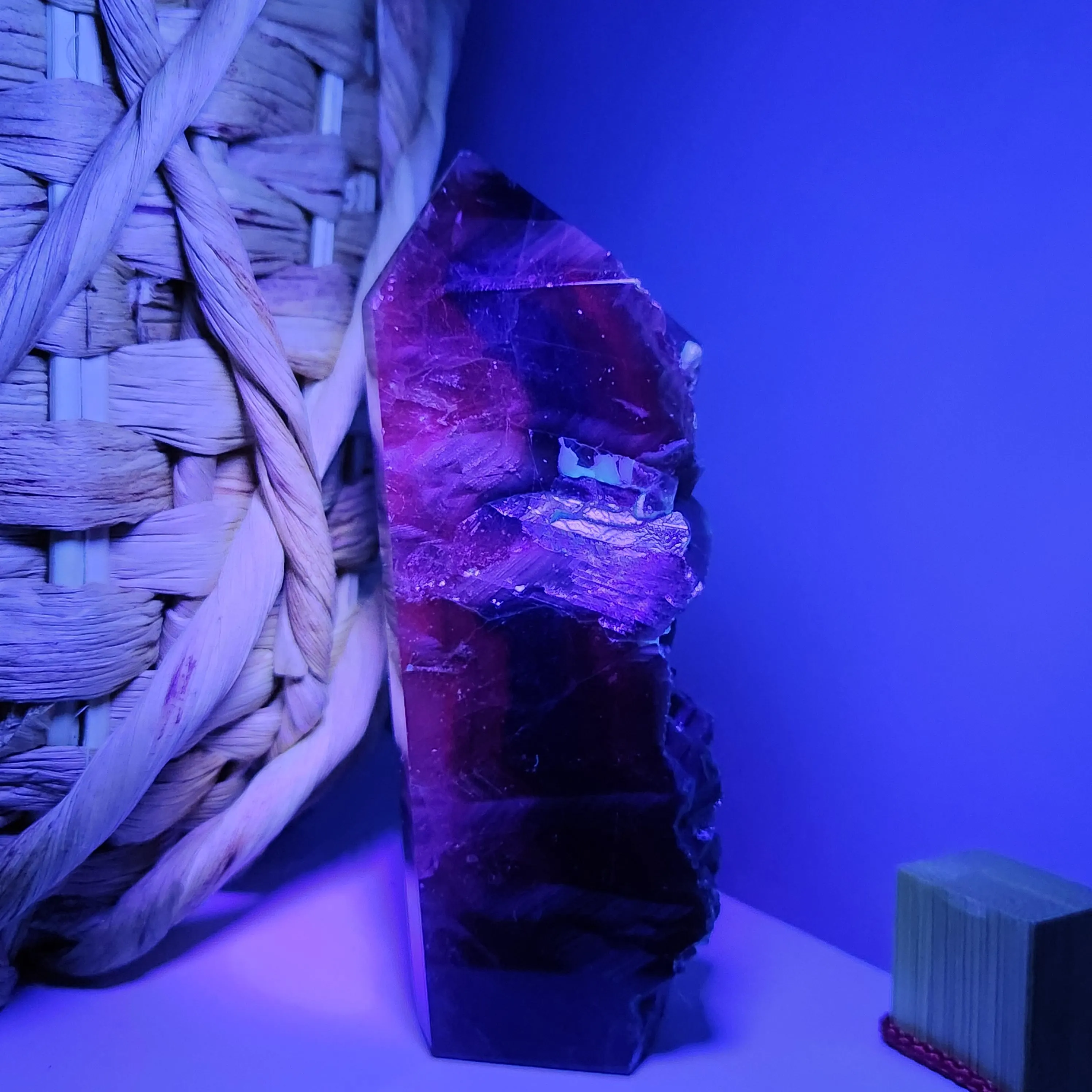 Black Rose Fluorite Point - 5" Black Rose Fluorite crystal point 