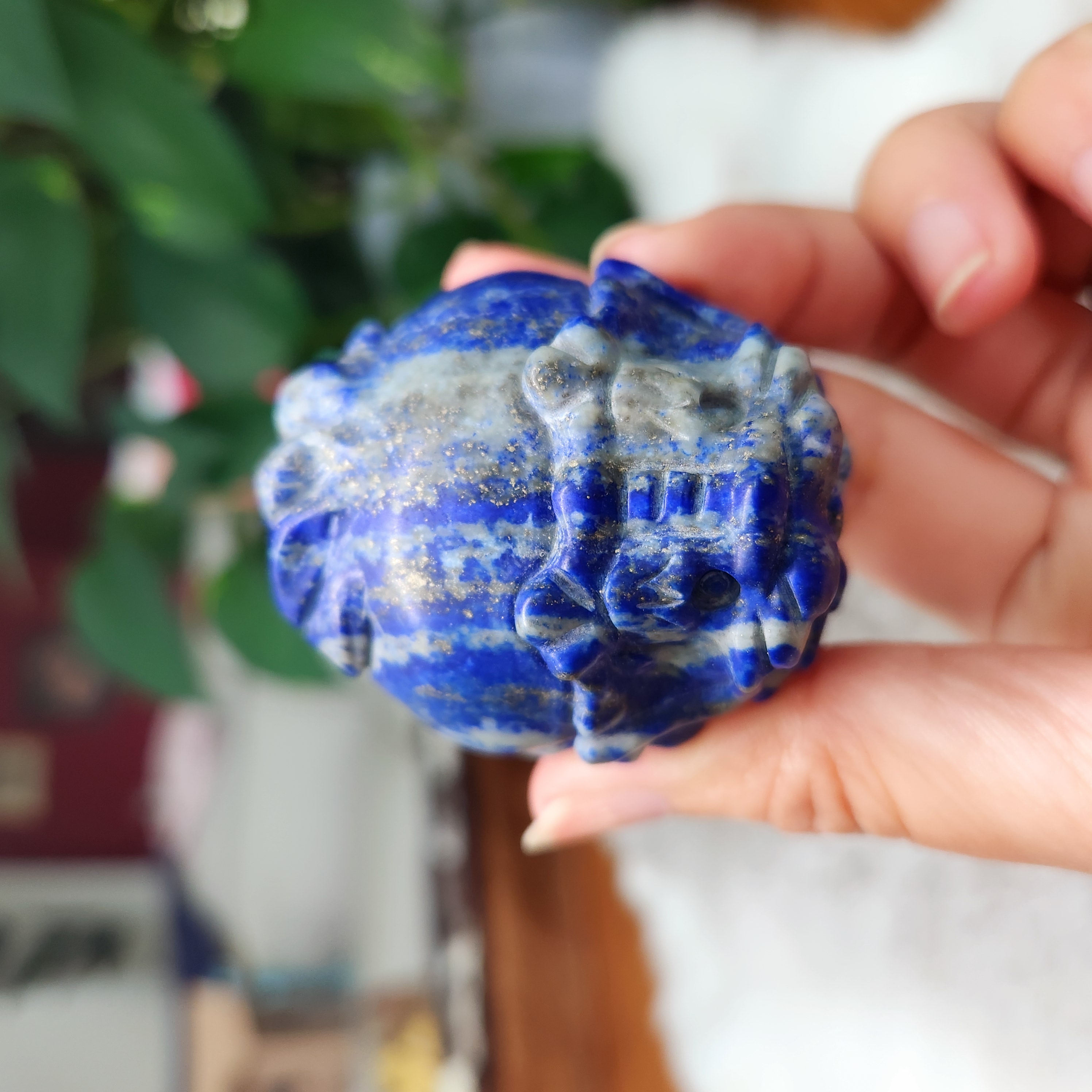 Lapis Lazuli Dragon turtle • Abundance Dragon Turtle crystal carving • Crystal Dragon Turtle Gift home decoration