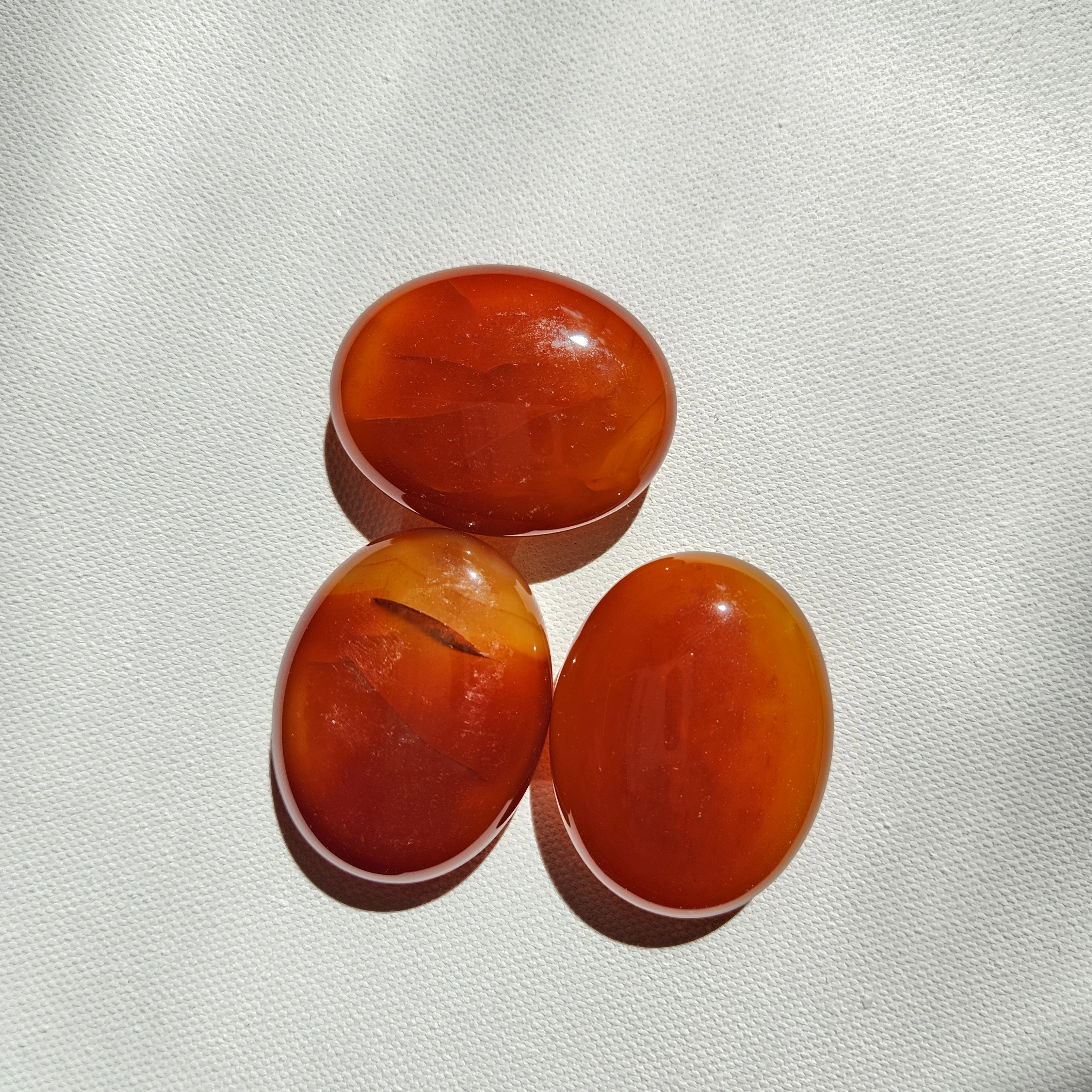 Carnelian Palm Stone • Small Oval Egg Shape  Red Carnelian Crystal Palmstone • Crystal gift • Crystal Home decoration