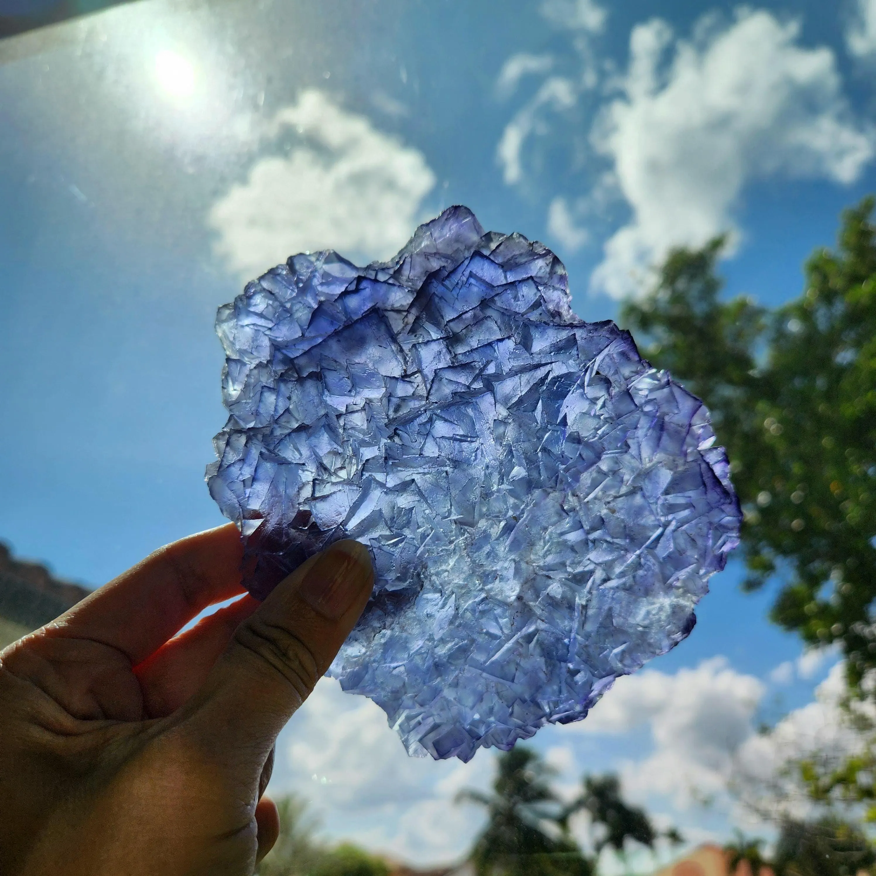 High grade Fluorite Specimen • Blue Fluorite Specimen • Octahedral Fluorite specimen gift • Cubic Fluorite - Raw Rough Fluorite Cluster